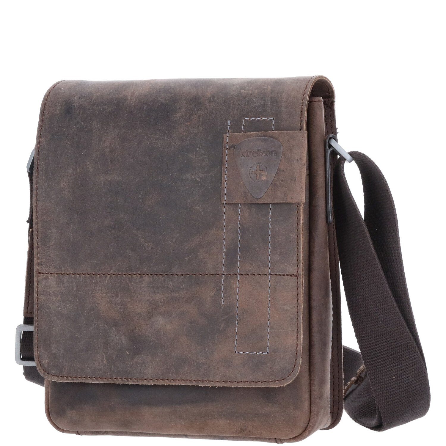 Strellson Umhängetasche Strellson Leder Umhängetasche Richmond Jeremy dark brown (1, 1-tlg., 1)