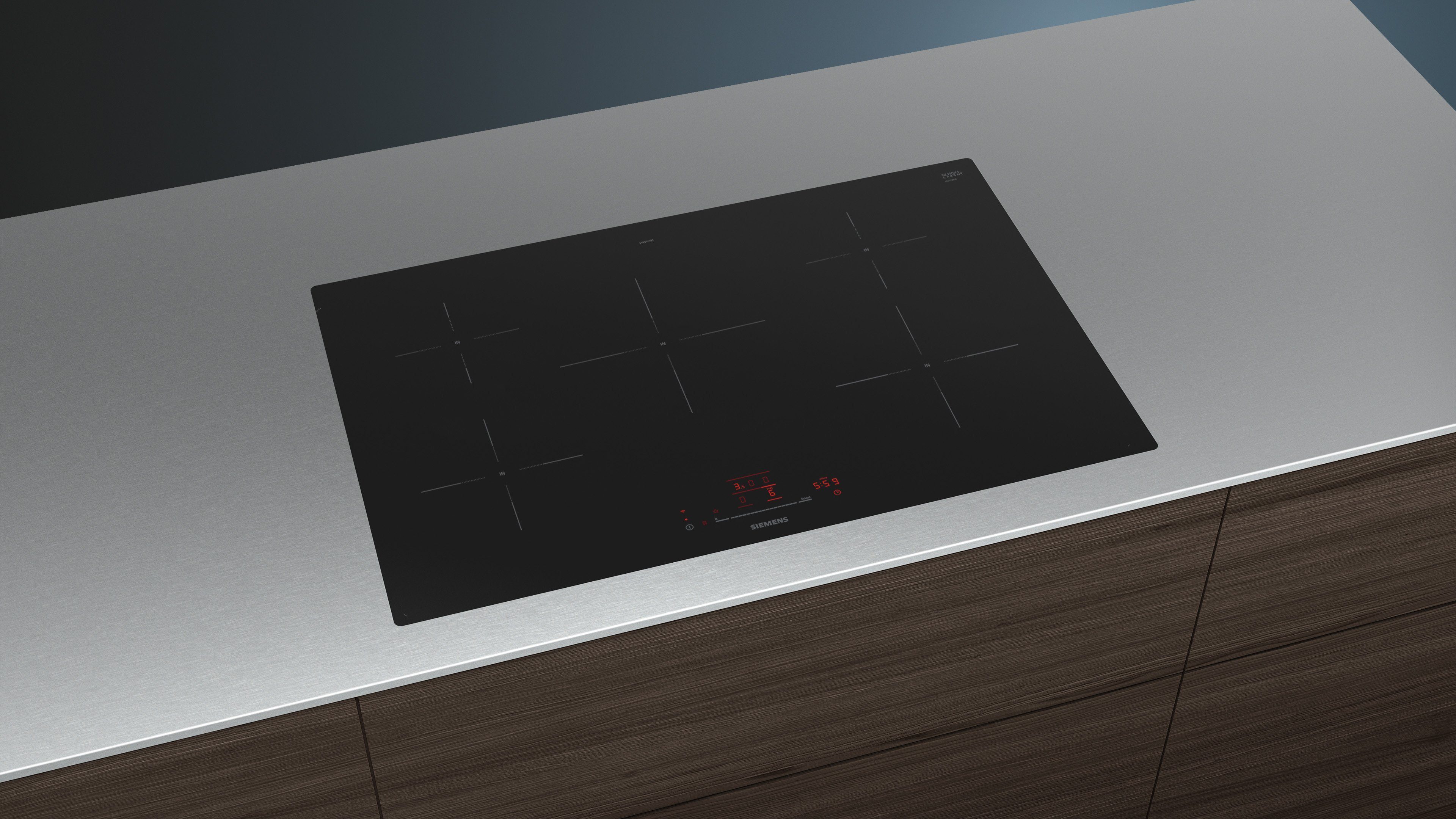 SIEMENS Induktions-Kochfeld iQ100 EH801HVB1E, touchSlider - Funktion für Bedienung per Fingerdruck