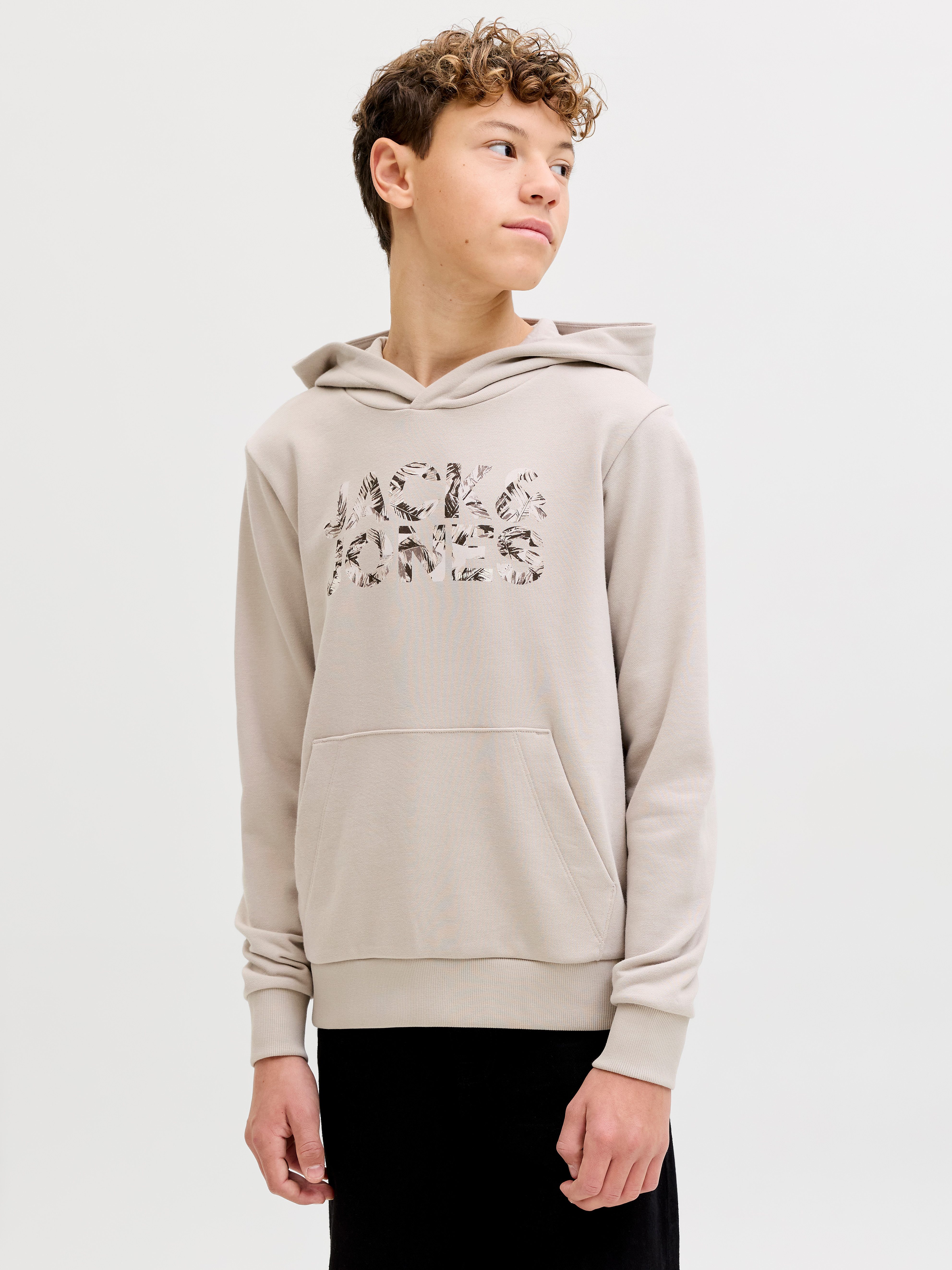 Jack & Jones Junior Kapuzensweatshirt JJEJEFF LOGO SWEAT HOOD JNR