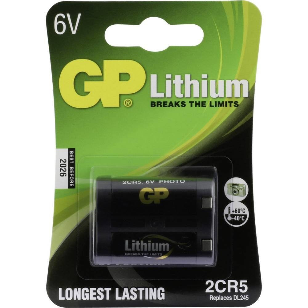 Gp Lithium Fotobatterie 2CR5, 6V GP2CR5STD109C1 Fotobatterie