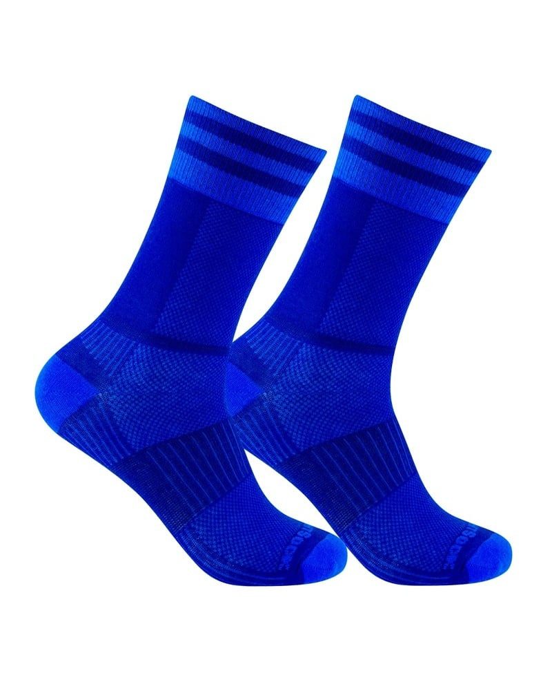 Wrightsock Sportsocken Crew Coolmesh II (dünn, atmungsaktiv, bequem) royalblau - 1 Paar