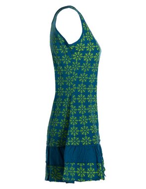 Vishes Sommerkleid Damen Lagen-Look Träger-Kleid Jersey-Tunika Sommerkleid Elfen, Ethno, Hippie Style