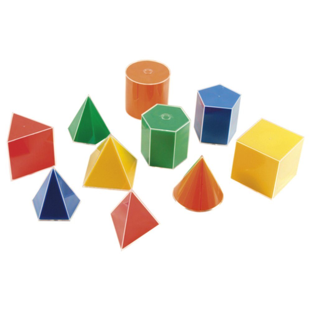 EDUPLAY Lernspielzeug Geometrische Volumen mit Abwicklung (10-St)