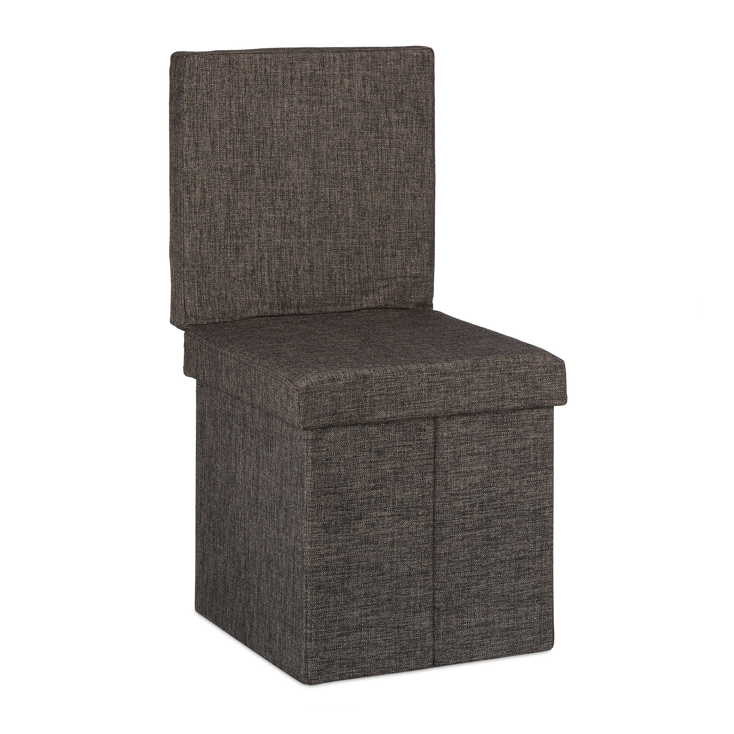 relaxdays Sitzhocker Faltbarer Sitzhocker mit Lehne, braun günstig online kaufen