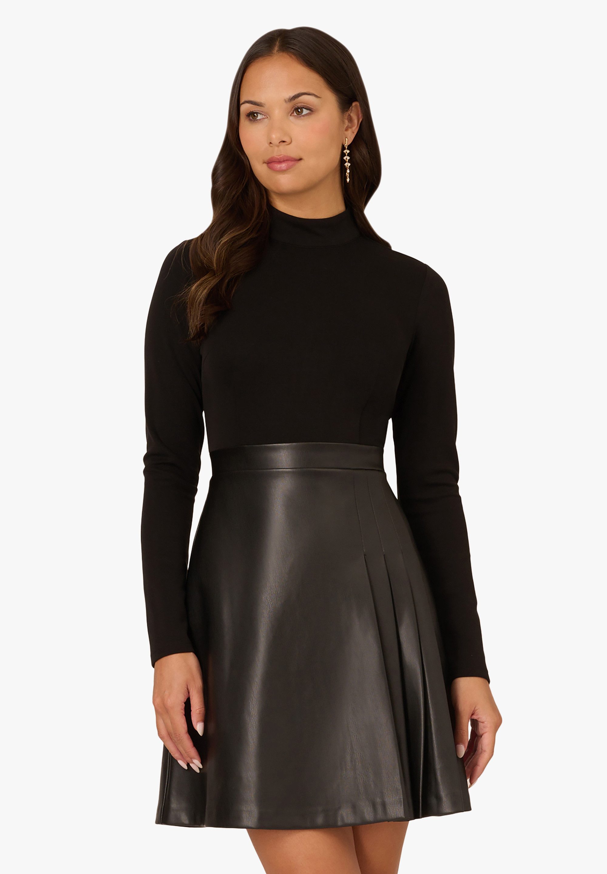 Adrianna Papell Etuikleid Ponte Faux Leather günstig online kaufen