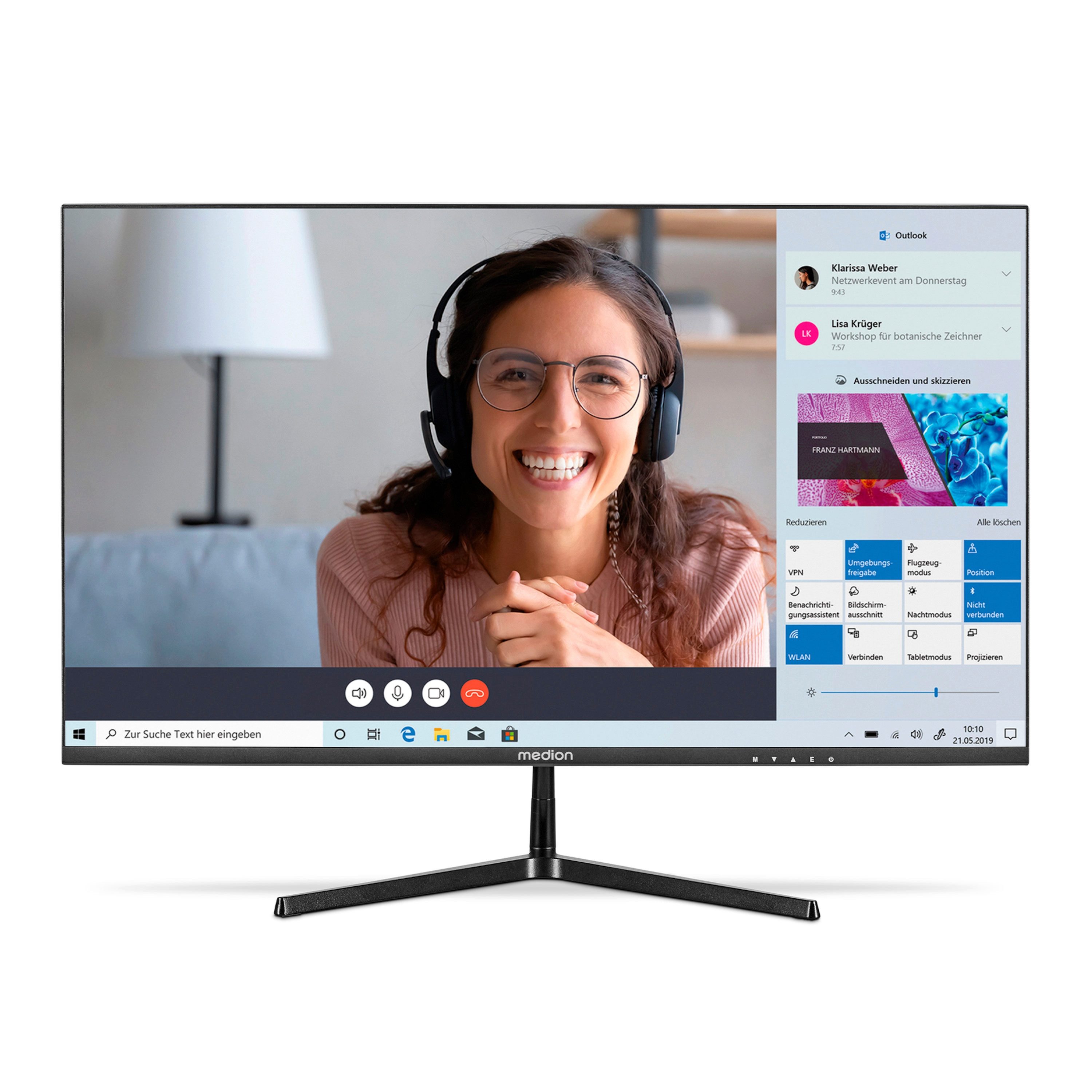Medion® Widescreen Monitor MEDION® AKOYA® P52424 (MD 20152) LED-Monitor (60.5 cm/23.8 ", 1920x1080 px, 1080p Full HD, 14 ms Reaktionszeit, 100 Hz, Full HD, Full-HD Display)
