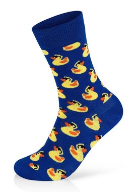 Happy Socks Basicsocken 3-Pack Little House-Beach Break-Rubber Duck gekämmte Baumwolle