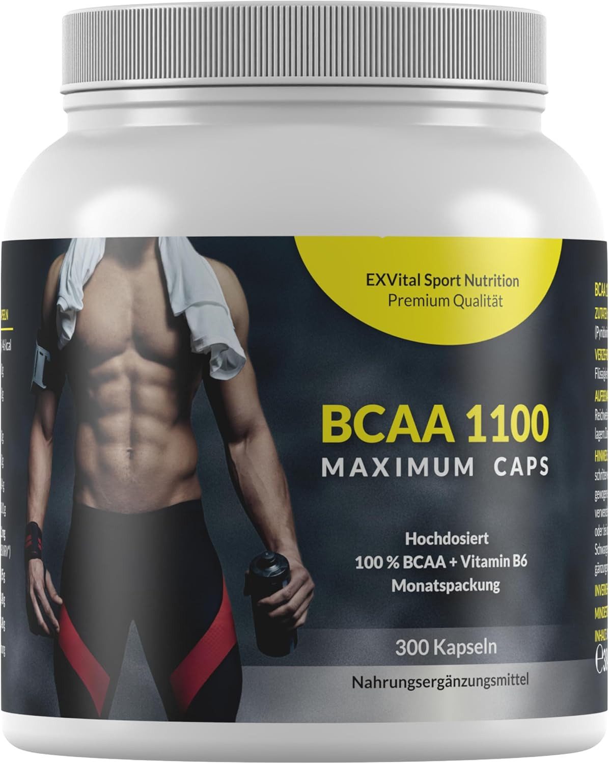 BCAA 1100 Maximum Caps, Aminosäure, 300 Kapseln Kapseln