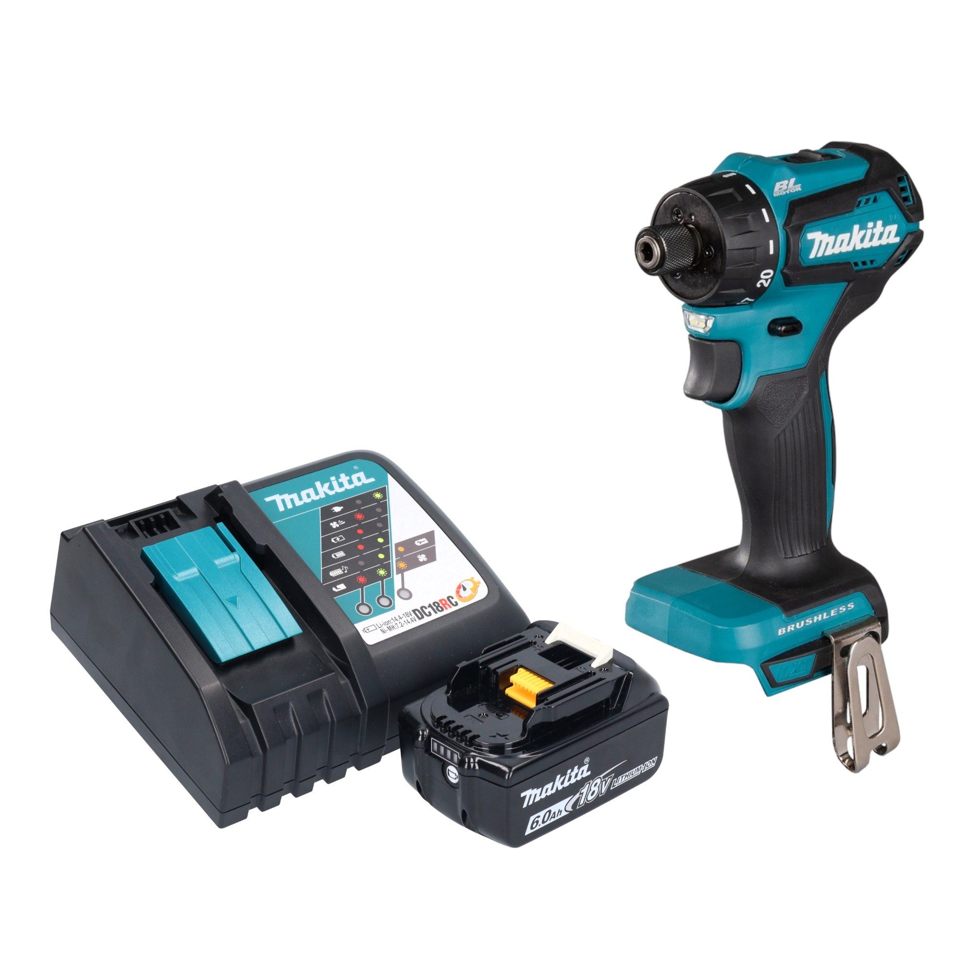 Makita Akku-Schrauber DDF 083 RG1 18 V 40 Nm 1/4'' + 1x Akku 6,0 Ah + Ladegerät