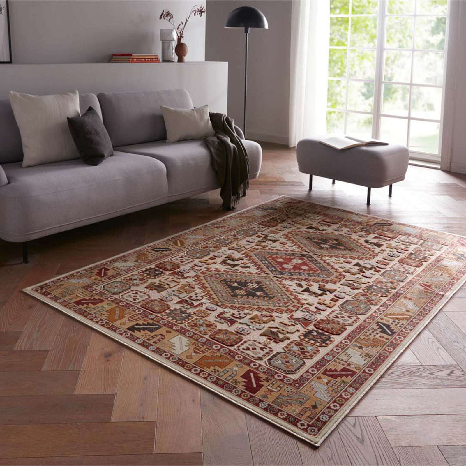 TaraCarpet Teppich Moderner Orientteppich Farah Shiraz, rechteckig, Höhe: 6 mm, Wohnzimmer, Schlafzimmer, Esszimmer, Farah Shiraz creme 160x230