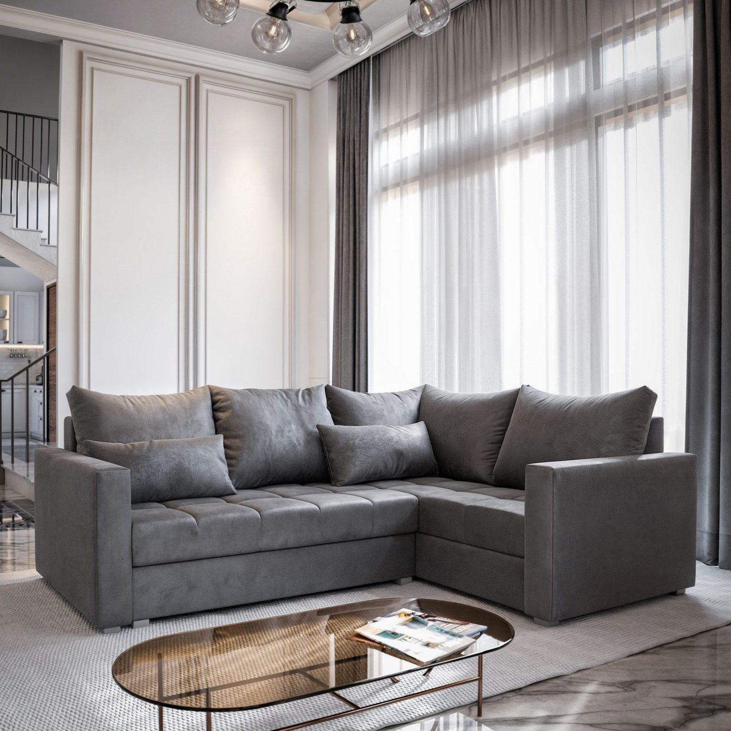 Masseno Ecksofa LIRENO mit Schlaffunktion L-Form, günstig online kaufen