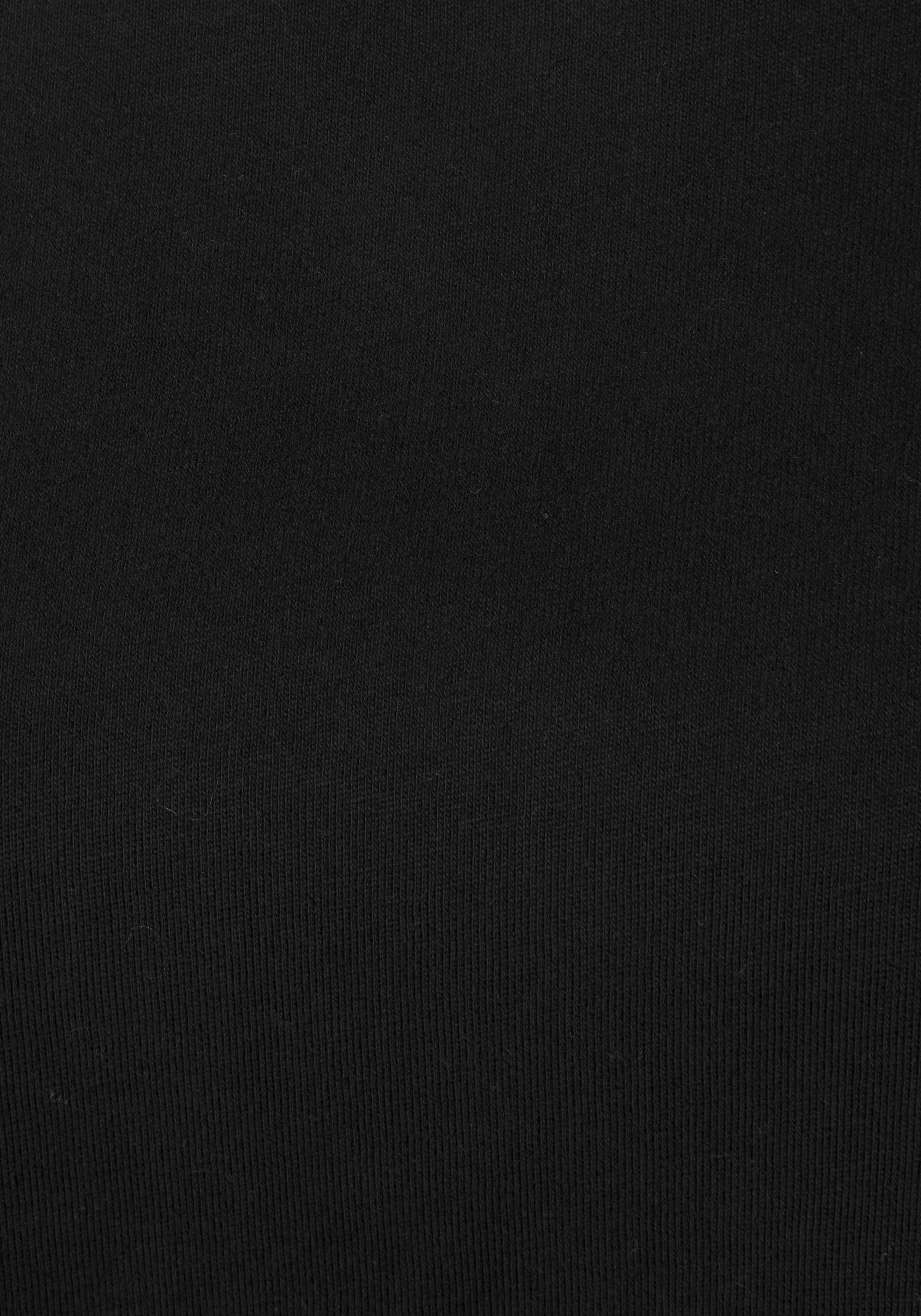 Langarmshirt sportlich-casual Baumwoll-Mix, Elbsand mit aus antharzit Tinna hinten, Longsleeve Logodruck