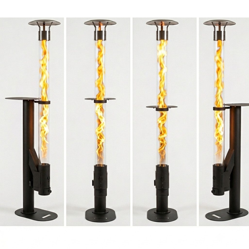 Apex Heizstrahler XXL Pellet Feuersäule Feuerrohr Terrassenheizer Heizstrahler 56710