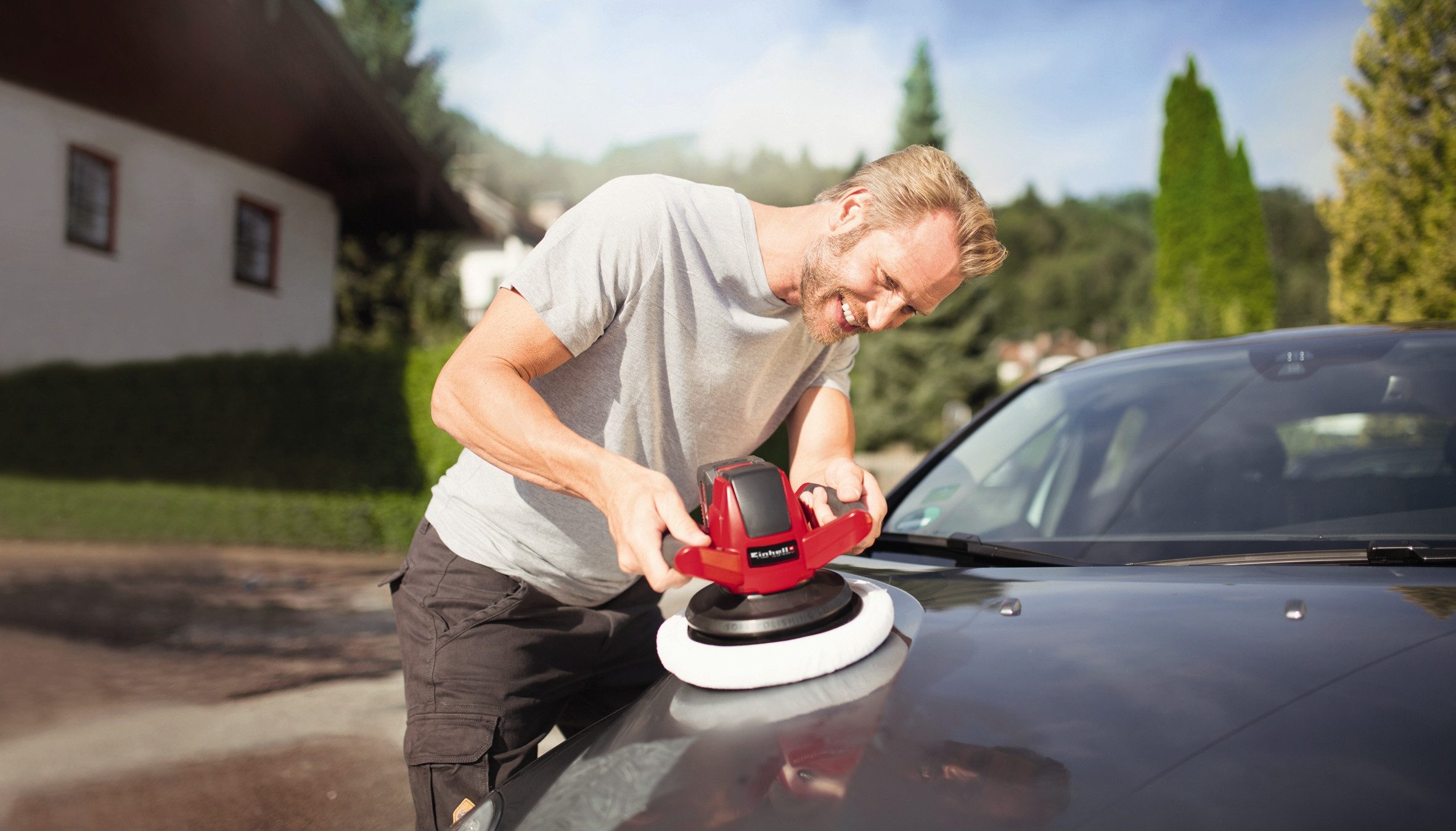 Einhell Akku-Poliermaschine CE-CB 18/254 Li-Solo, 2500 max. U/min, Ø 254 mm, Power X-Change, ohne Akku und Ladegerät