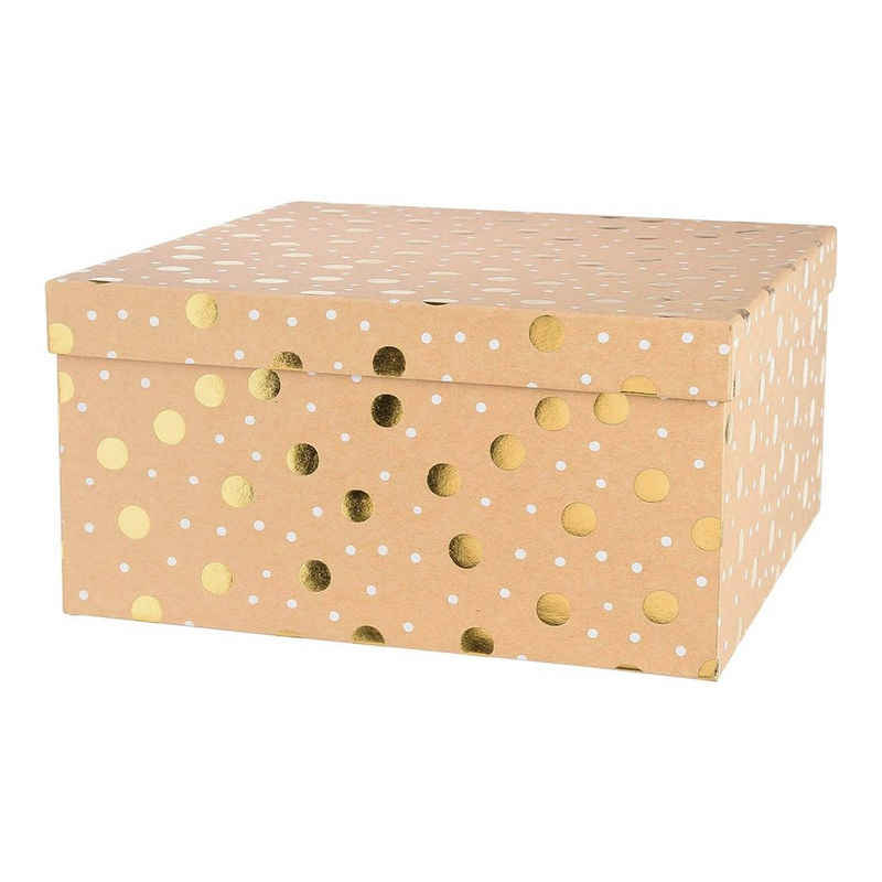 Depot Geschenkbox »Geschenkbox Dots« (Packung, 1 Stück Geschenkbox), aus Papier, L 25 Zentimeter, B 12 Zentimeter, H 25 Zentimeter