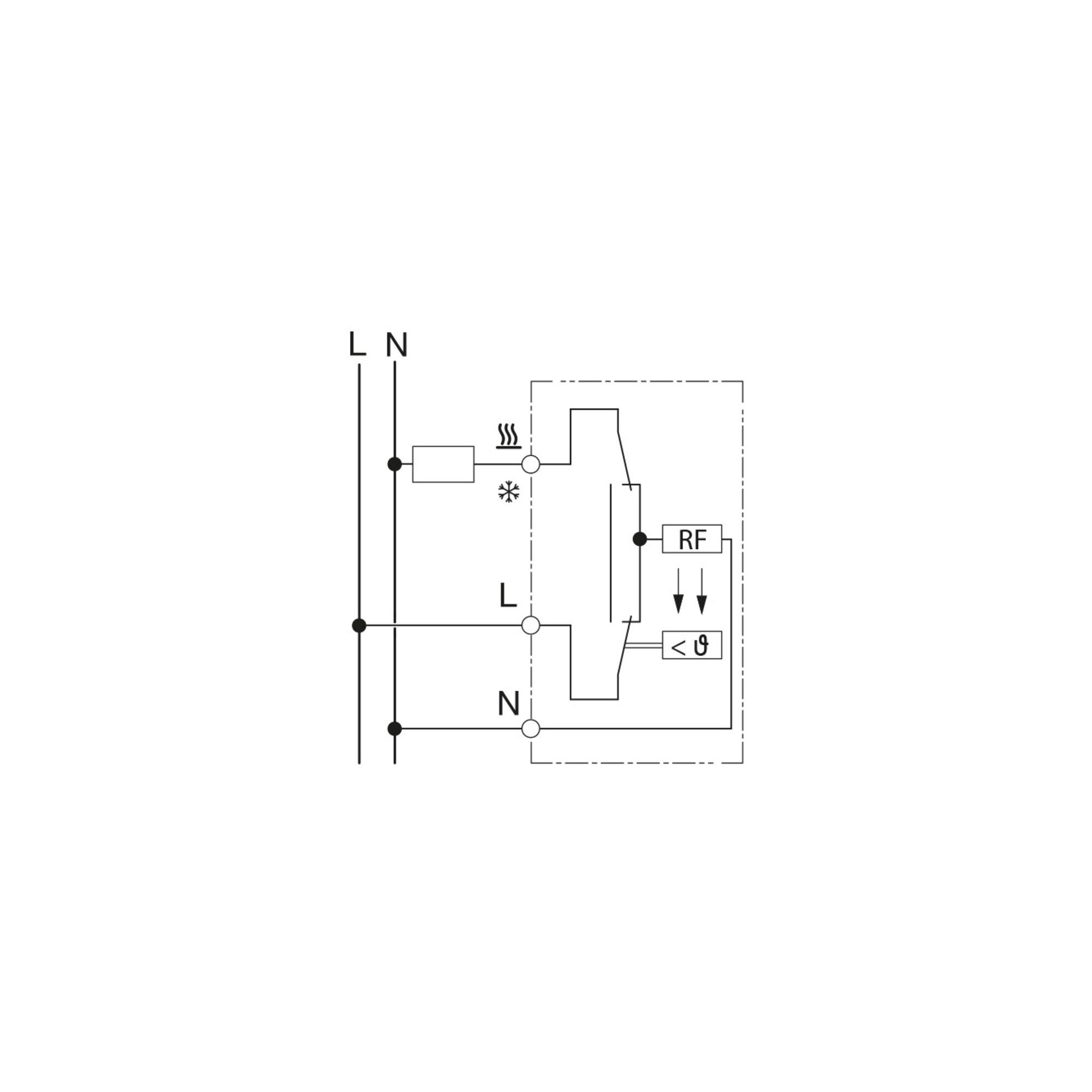 Eberle Infrarotheizung Eberle Controls UP-Raumregler 5-30C AC230V 1Wechsler UTE 1770-RAL9010-
