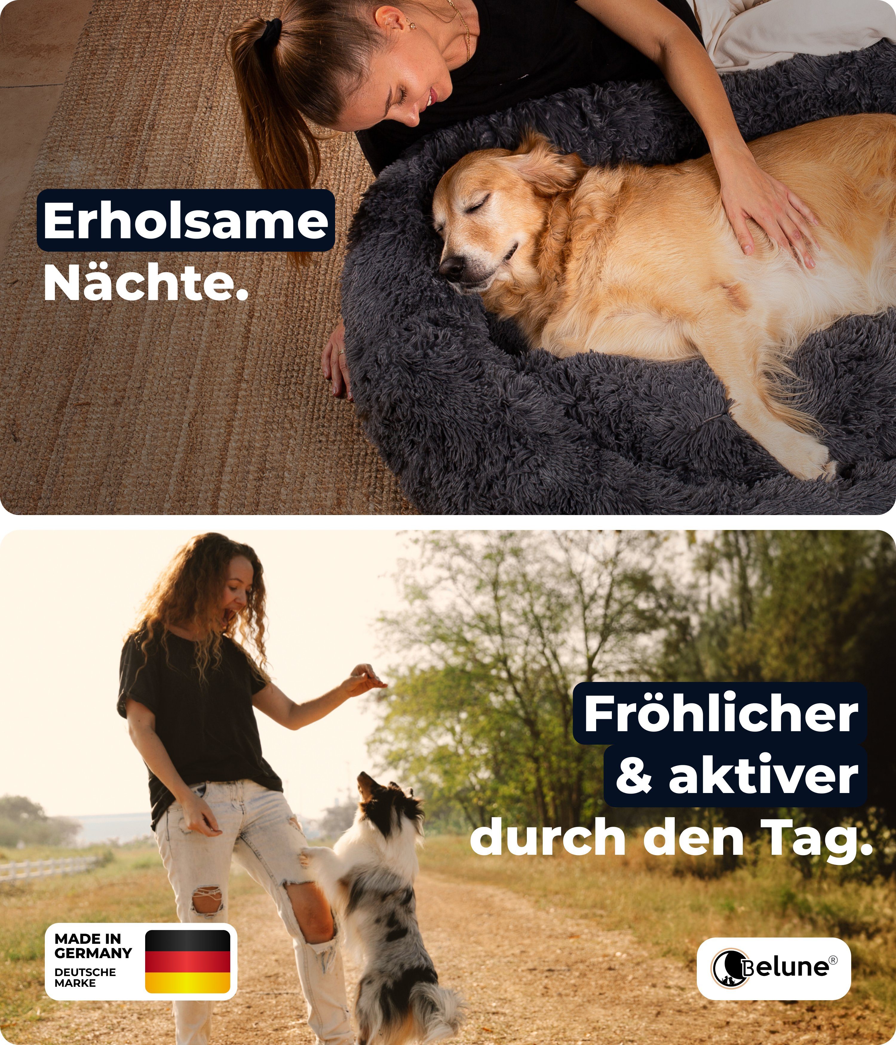 Belune Tierbett Kuschelweiches Hundebett mit Bezug günstig online kaufen