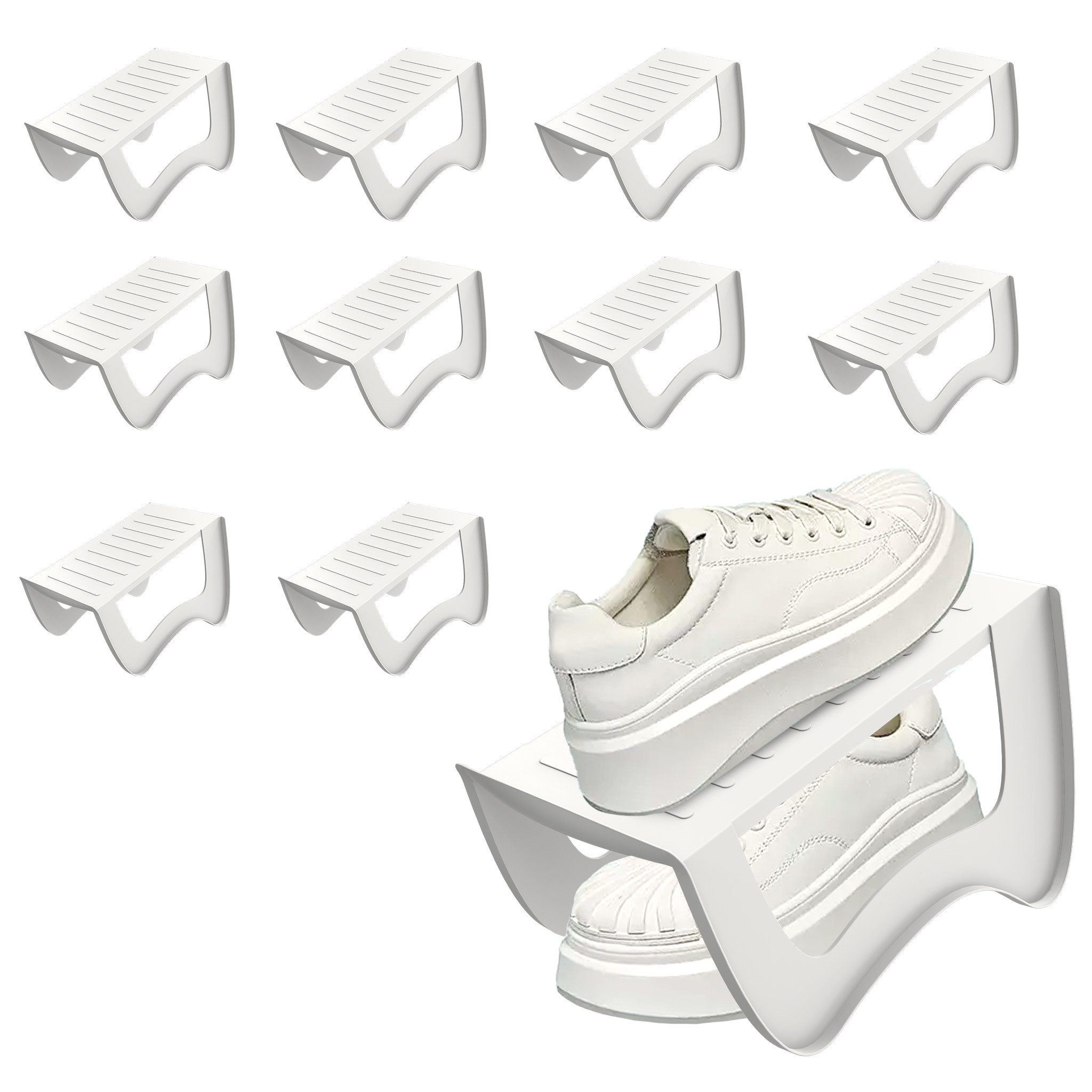 FIVMEN Schuhstapler 10 Stück Rutschfest PP Anti-rutsch Schuhschlitze