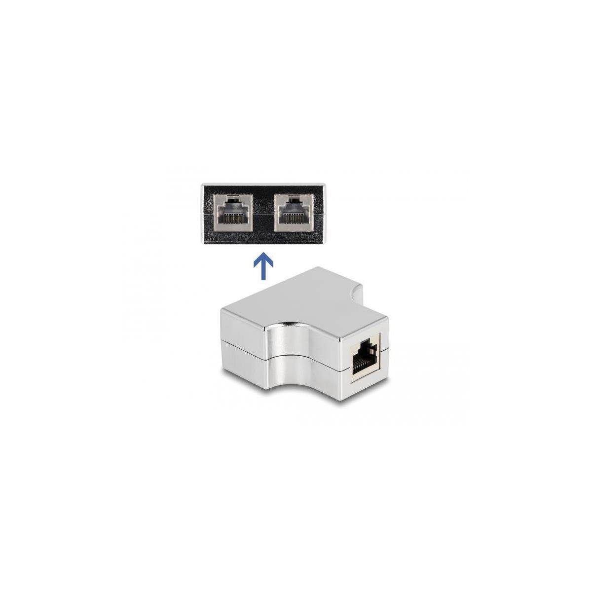 Delock 87860 - RJ45 Splitter / T-Adapter 1 x RJ45 Buchse zu 2 x... Netzwerk-Adapter RJ45