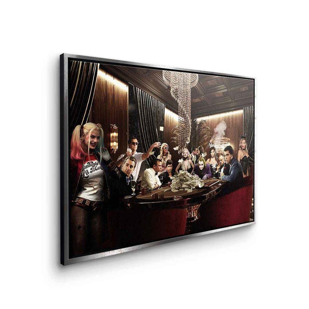 Schauspieler of people night Leinwandbild, Character Rahmen Leinwandbild schwarzer Poker DOTCOMCANVAS® Movie group