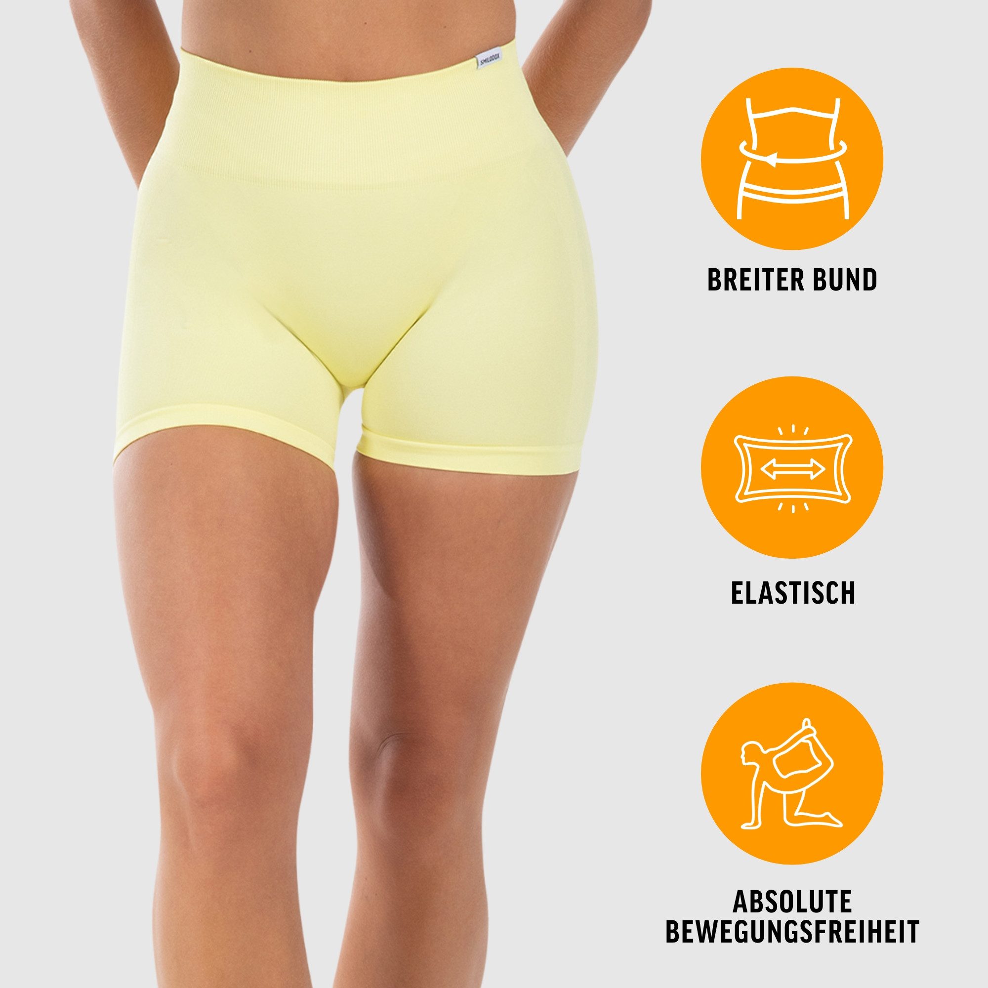 Smilodox Shorts Cetrina Pro, Seamless High Waist Hotpants, figurbetont & elastisch Kurze Radlerhose, Nahtlos, Komfort Booty Konturen, Gym Training Alltag