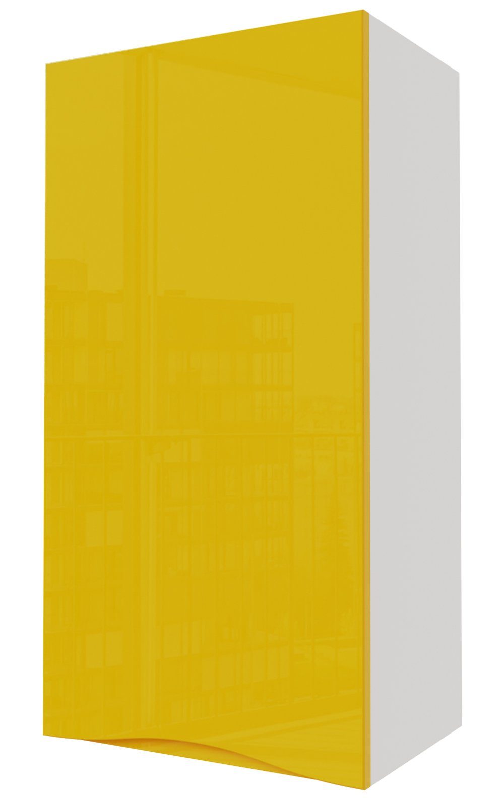 Feldmann-Wohnen Klapphängeschrank Napoli (Napoli) 50cm Front-, Korpusfarbe und Ausführung wählbar grifflos 1-türig RAL 7035 lichtgrau Hochglanz