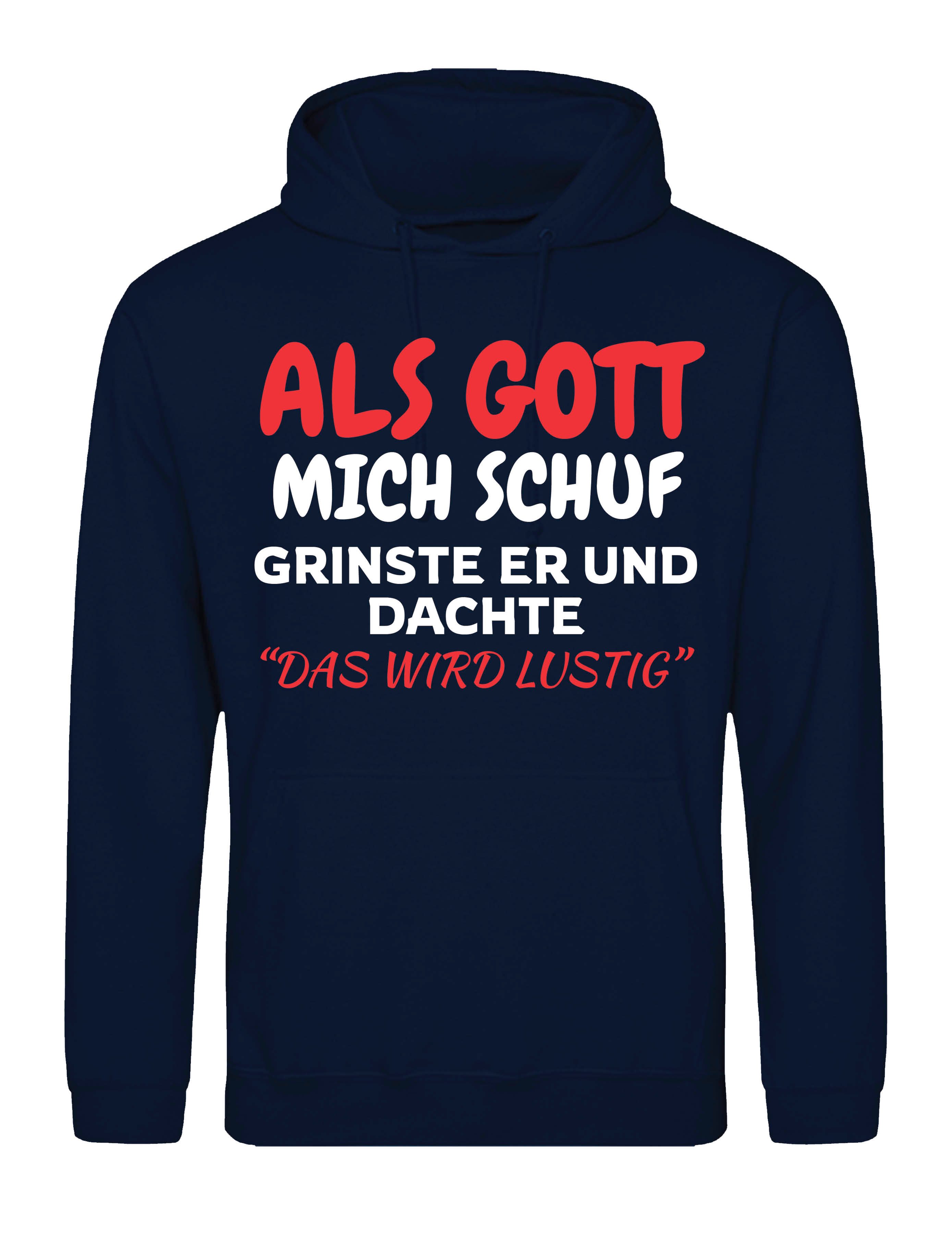 Youth Designz Kapuzenpullover Als Gott mich günstig online kaufen