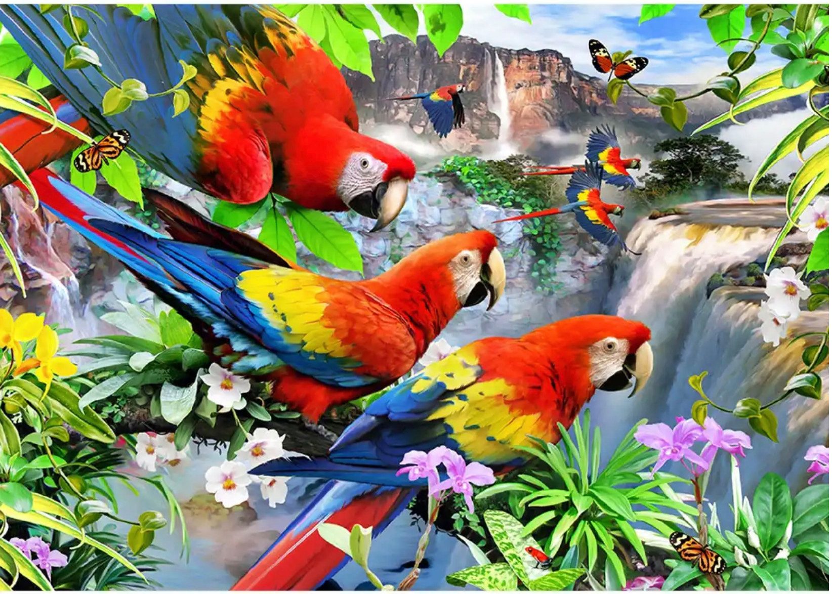 Wooden City Puzzle Holzpuzzle Papageieninsel 500 Teile Exotisches Tiermotiv günstig online kaufen