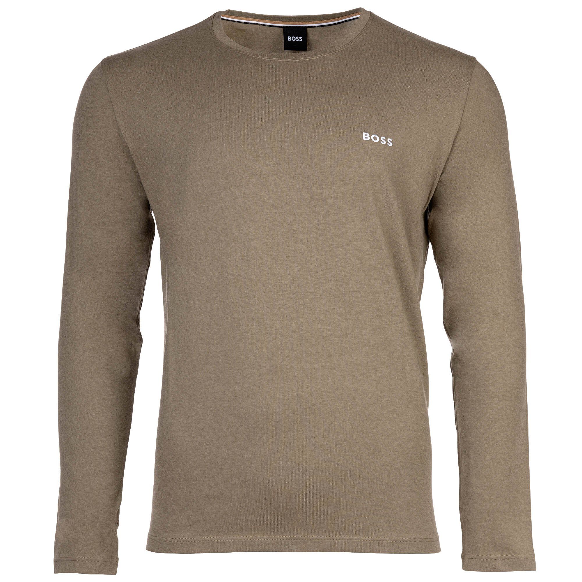 BOSS T-Shirt R LS-Shirt - Oliv Langarmshirt Mix&Match Herren