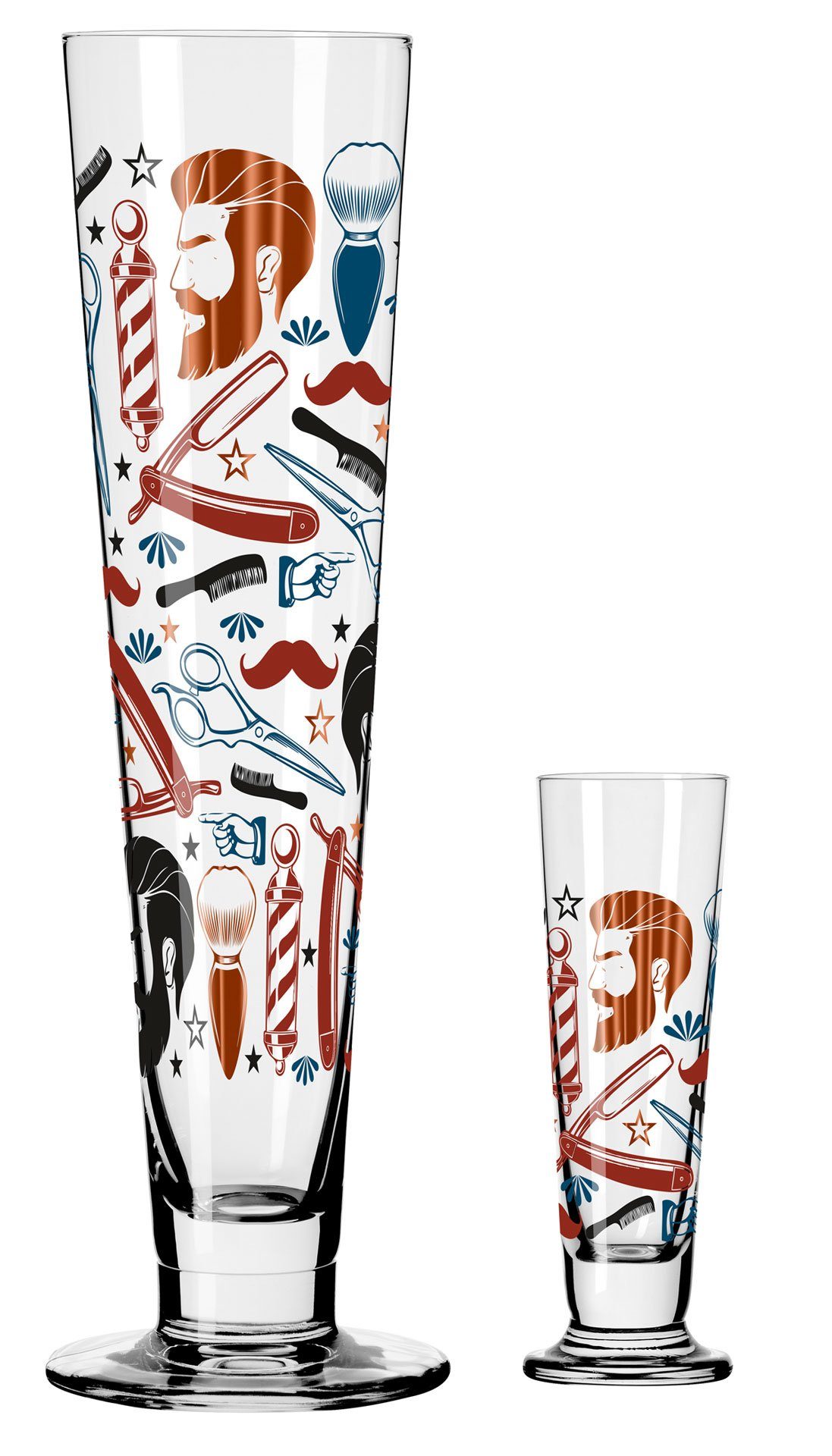 Dekomiro Bierglas Ritzenhoff Heldenfest Bier+Schnaps 11, Kristallglas