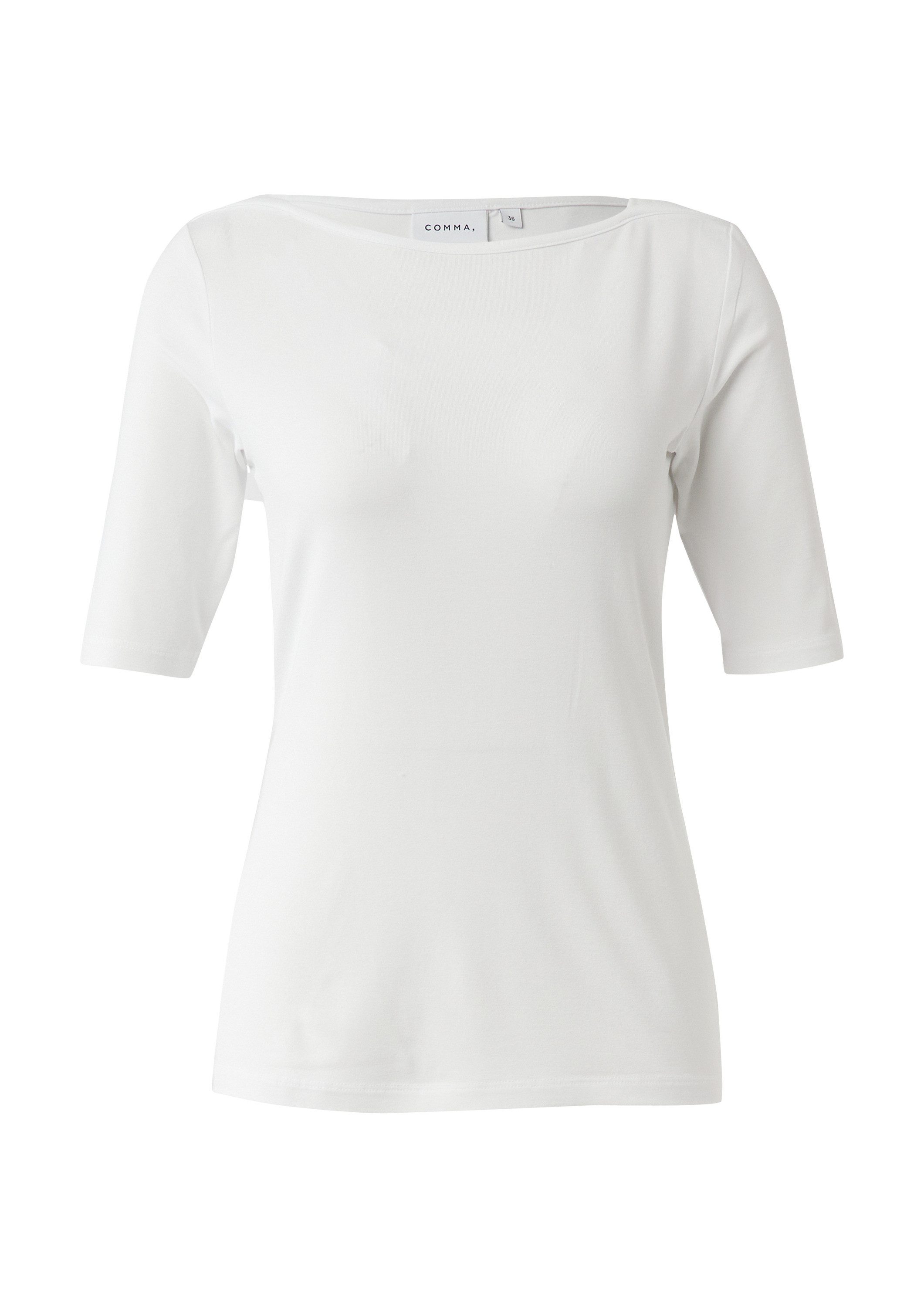 comma Kurzarmshirt T-Shirt Feminines Shirt aus Viskosejersey günstig online kaufen