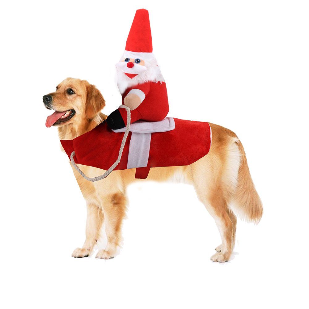 Housruse Hundekostüm Weihnachts Hundekostüm, Santa Dog Cat Pet Costume Set