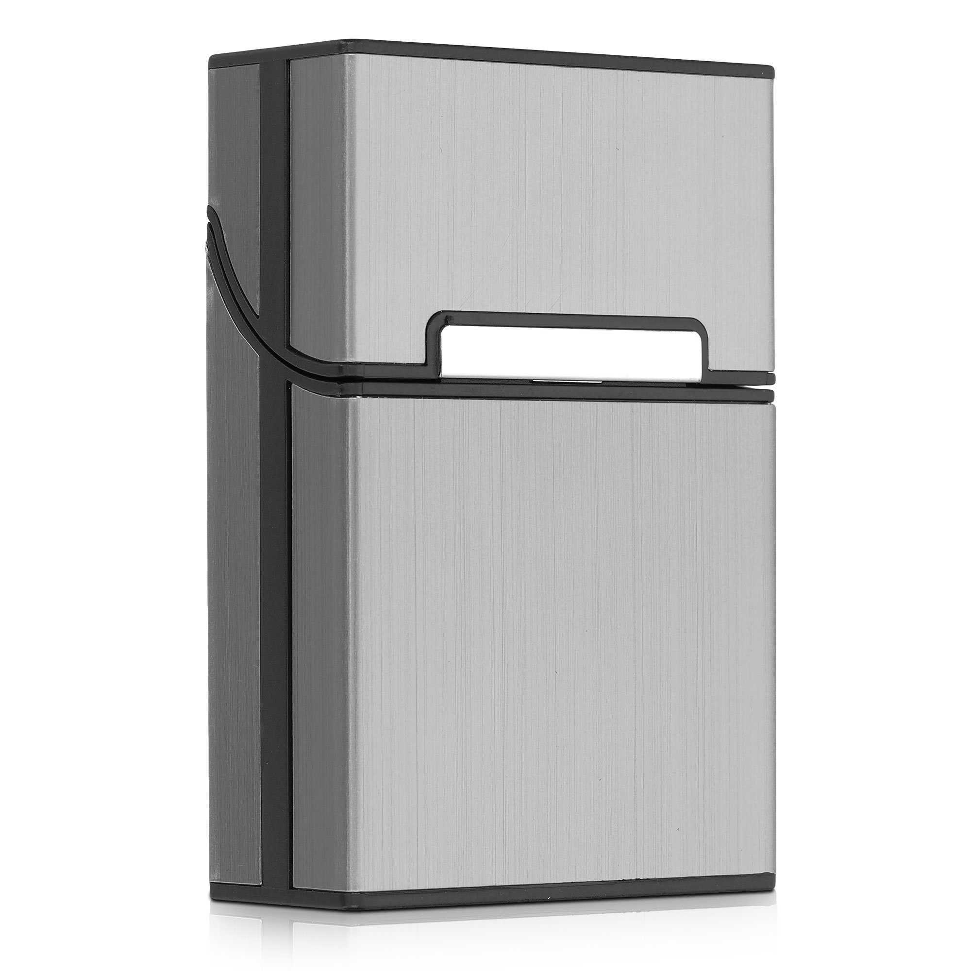 kwmobile Tabakbeutel Zigarettenetui Zigarettenbox Hülle für Zigaretten (1-tlg), aus Aluminium mit Magnetverschluss