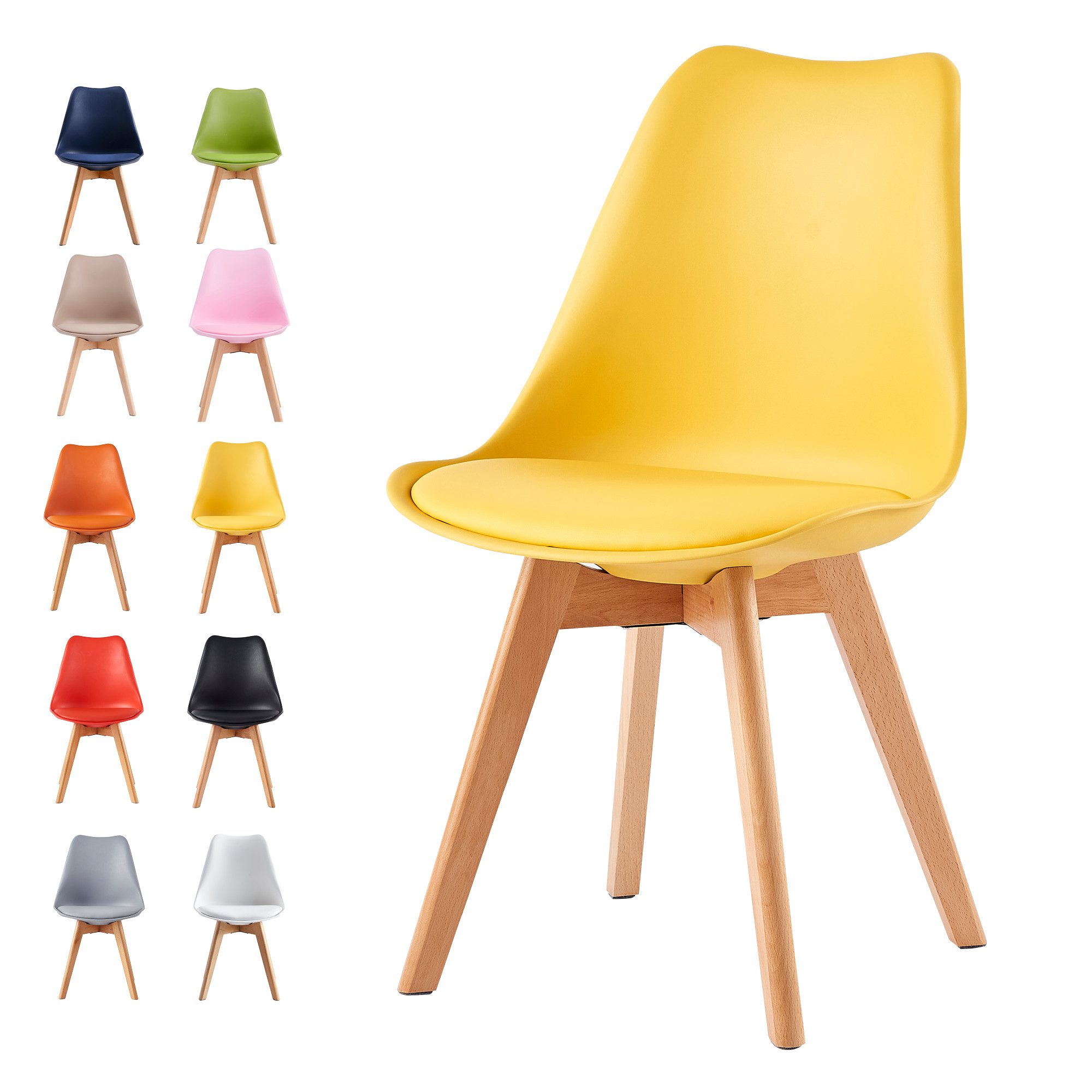 MCC direct Esszimmerstuhl Retro Esszimmerstühle EVA (4er Set)