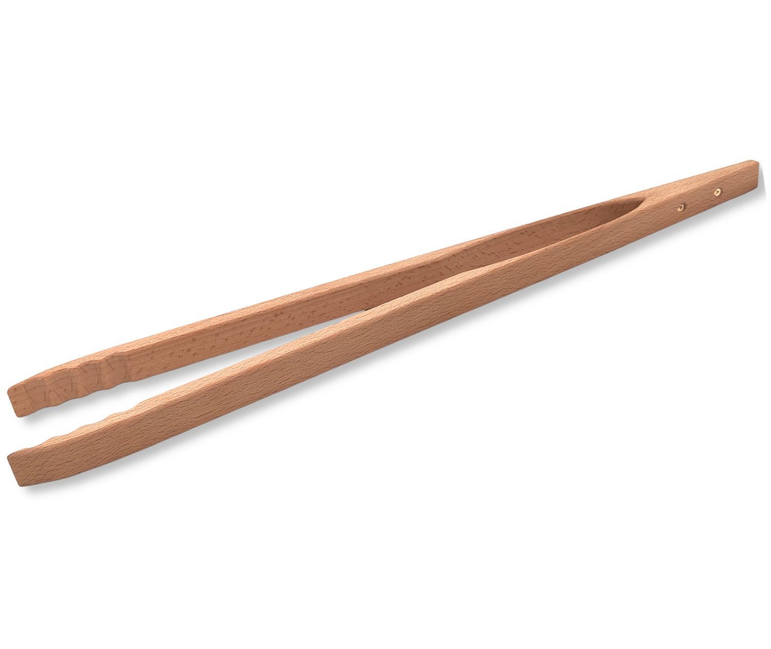 Grillzange Grillzange Buchenholz natur 48cm Grillbesteck Grillzubehör Küchenzange