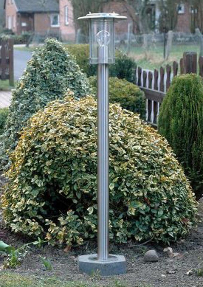 Brilliant Außen-Stehlampe YORK, ohne Leuchtmittel, 100cm Höhe, E27 max. 40W, LED geeignet, aus rostfreiem Edelstahl