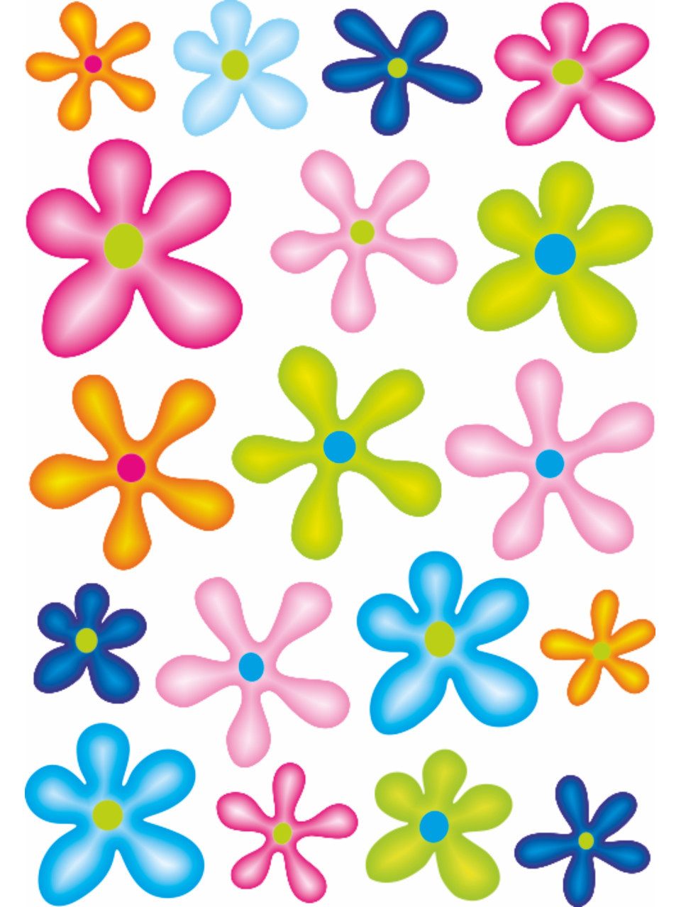 Hermann Schütz Aufkleber Hermann Schütz Aufkleber Blumen-Set bunt