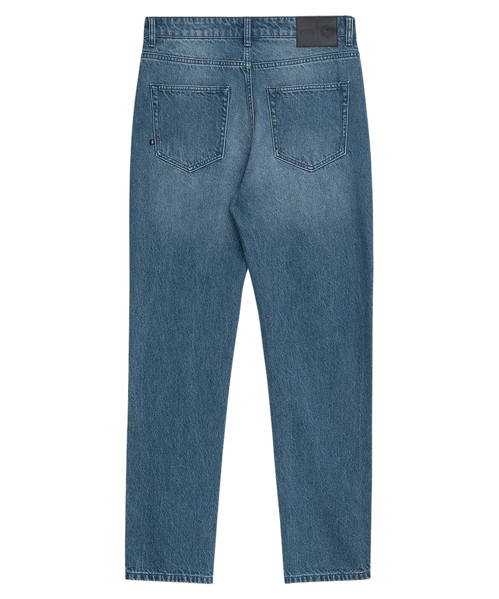 Unfair Athletics Tapered-fit-Jeans Jeans Unfair Athletics Blue Washed Denim Geprägter Unfair Knopf