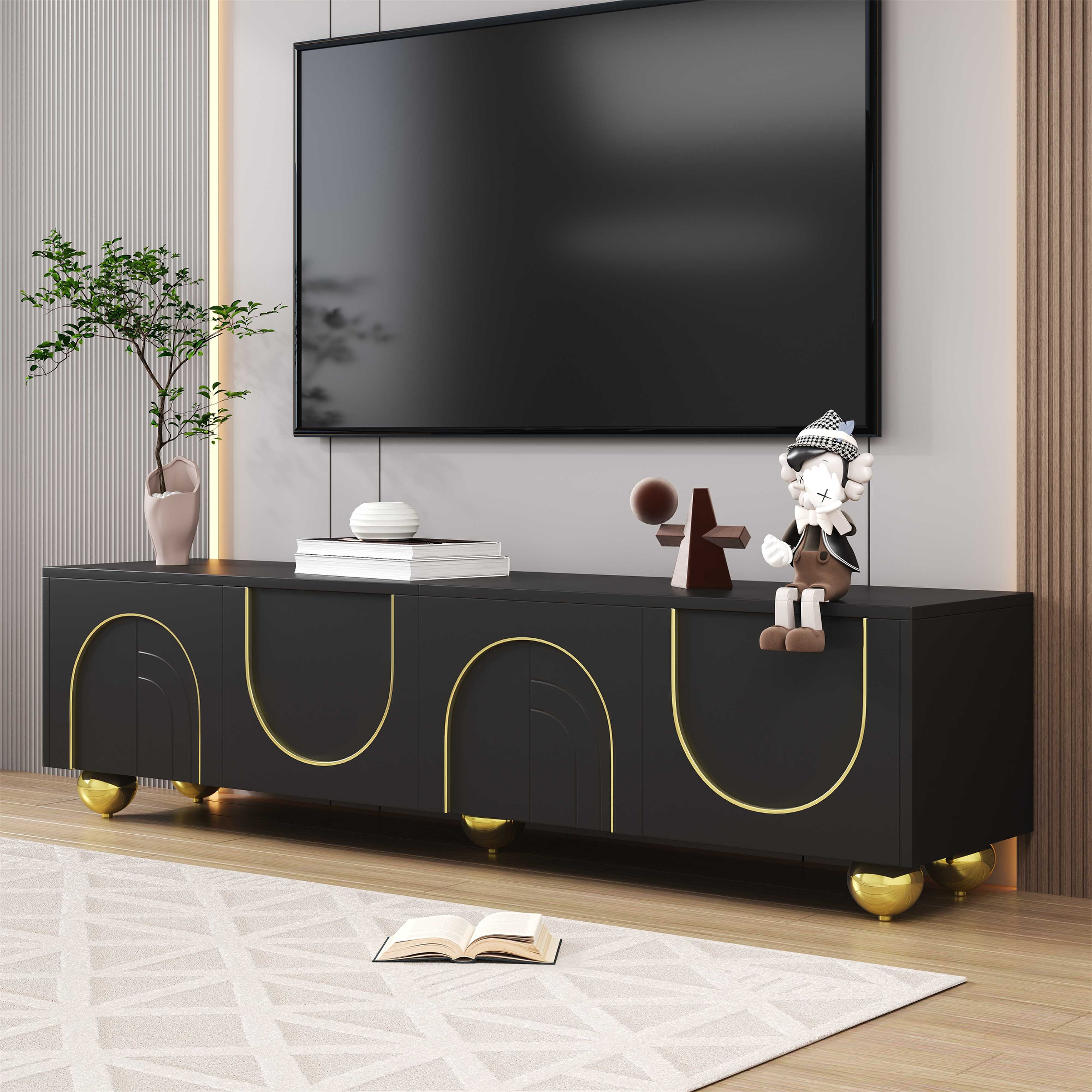 BlingBin TV-Schrank Luxuriöser lowboard Fernsehtisch Fernsehschrank günstig online kaufen