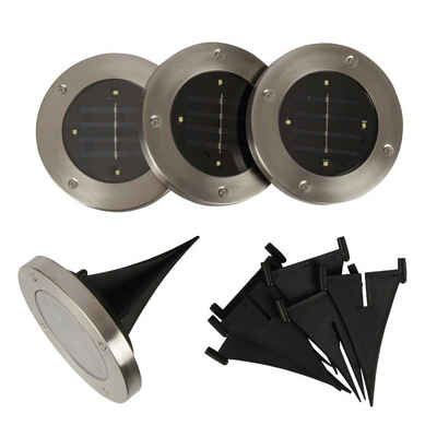 Grundig LED Solarleuchte Solar Outdoor IP65, LED fest integriert, kaltweißK, Solarlicht wasserdicht - Gartenleuchte Bodenstrahler