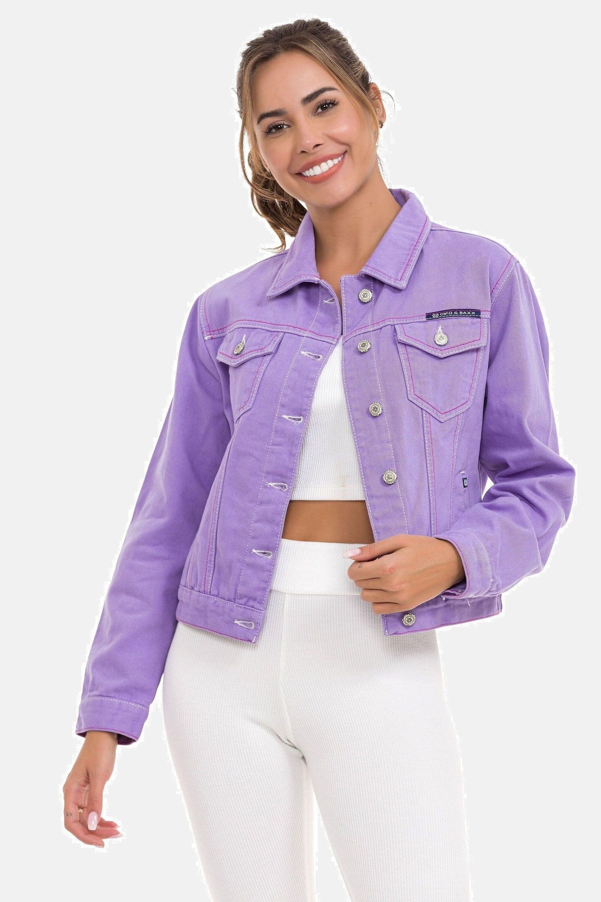 Cipo & Baxx Jeansjacke Jeansjacke Mit praktischen Brusttaschen, WJ212 günstig online kaufen