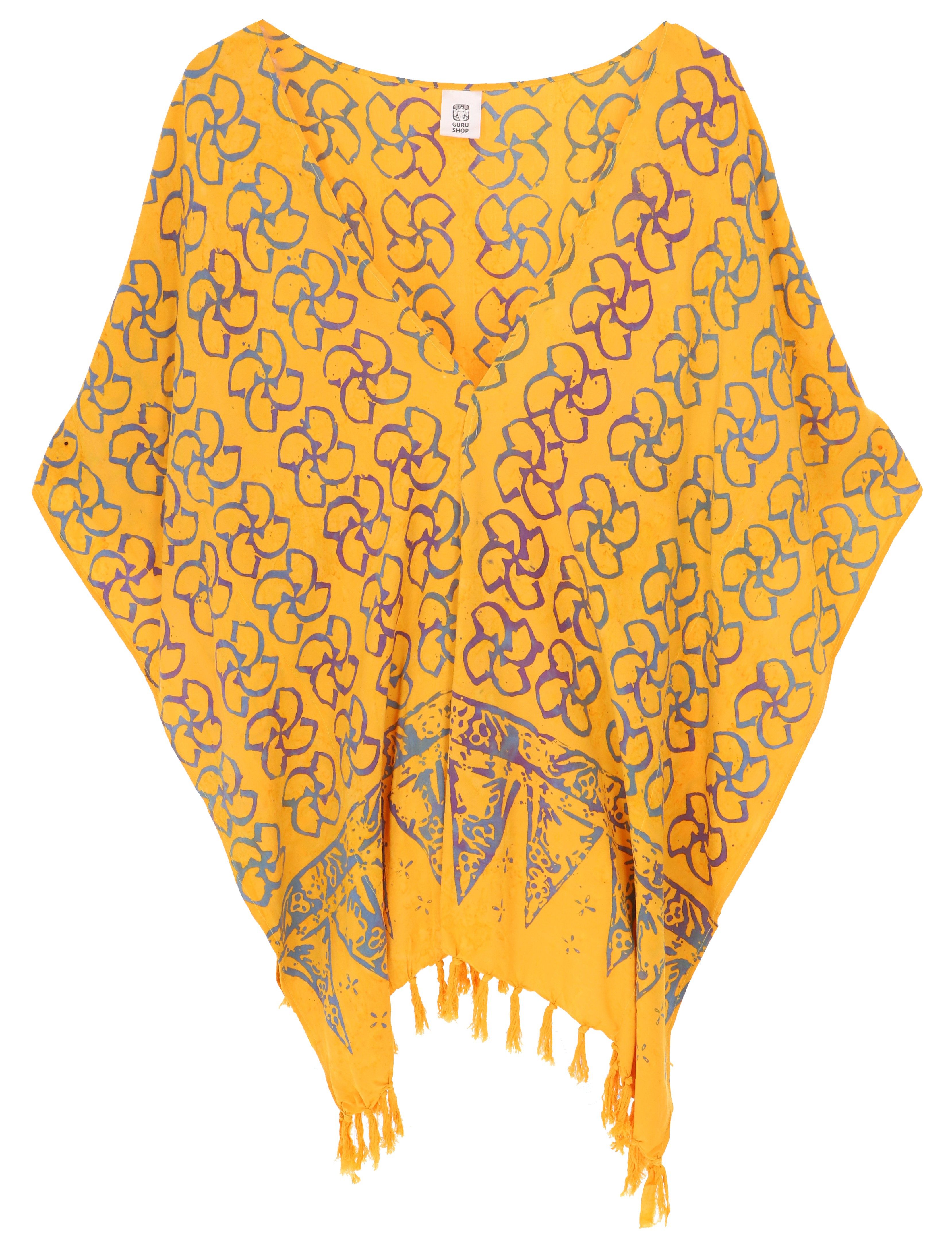Guru-Shop Kimono Kurzer farbenfroher Sommer Kimono, günstig online kaufen