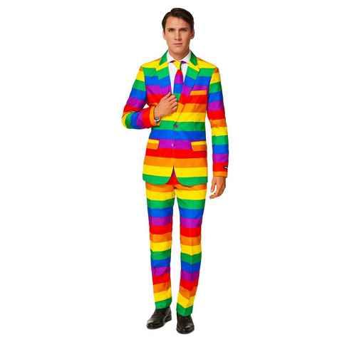 SuitMeister Partyanzug SuitMeister Rainbow, Für bunte Typen: cooler Anzug für sonnige Tage