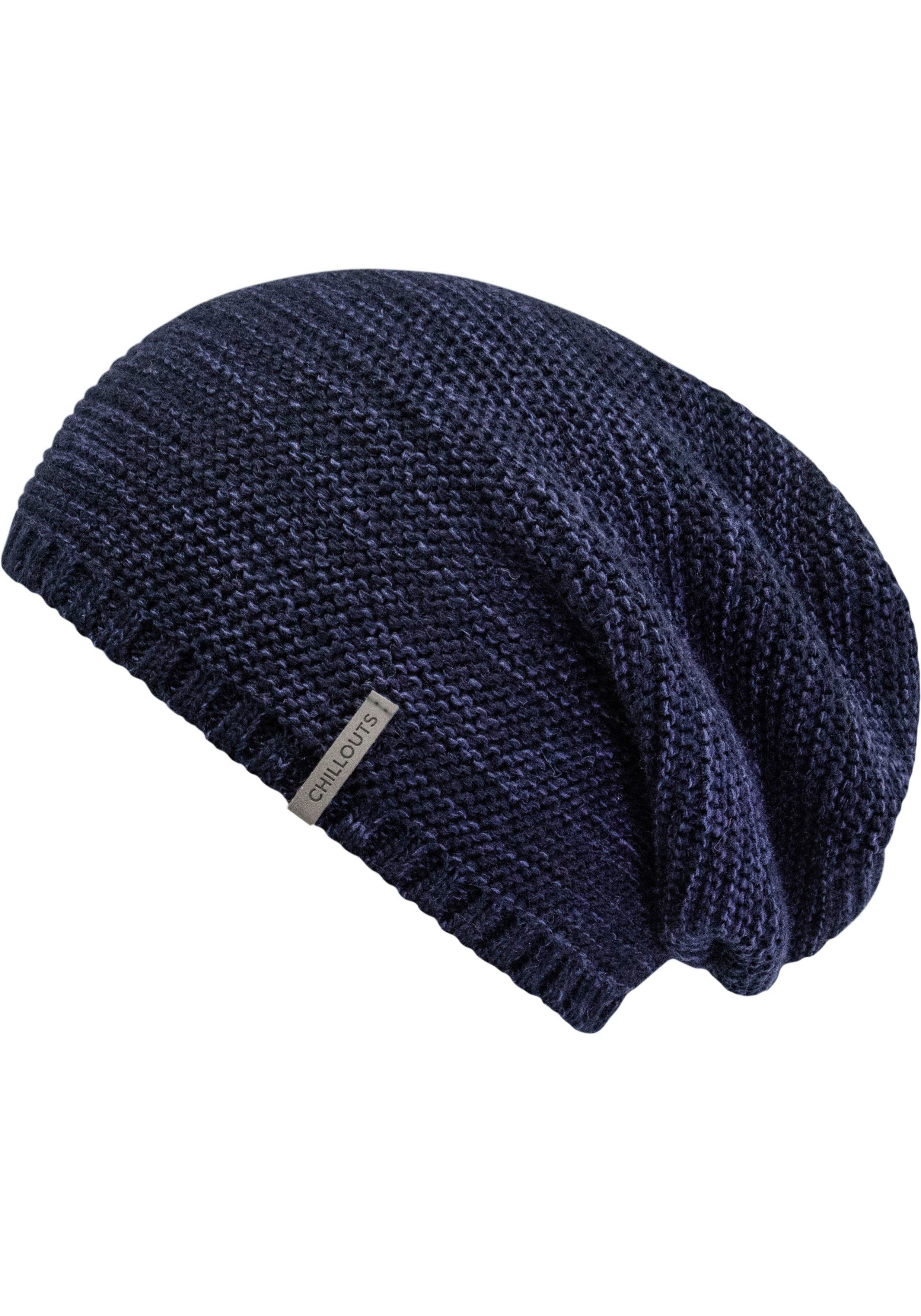 chillouts Beanie Keith melange meliert, navy gefüttert Hat Strickmütze Oversize-Look, im