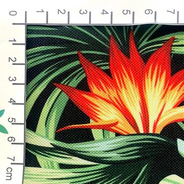 novely® Stoff OXFORD 210D Polsterstoff, Print, Outdoor, reißfest, D139 Tropic Blumen