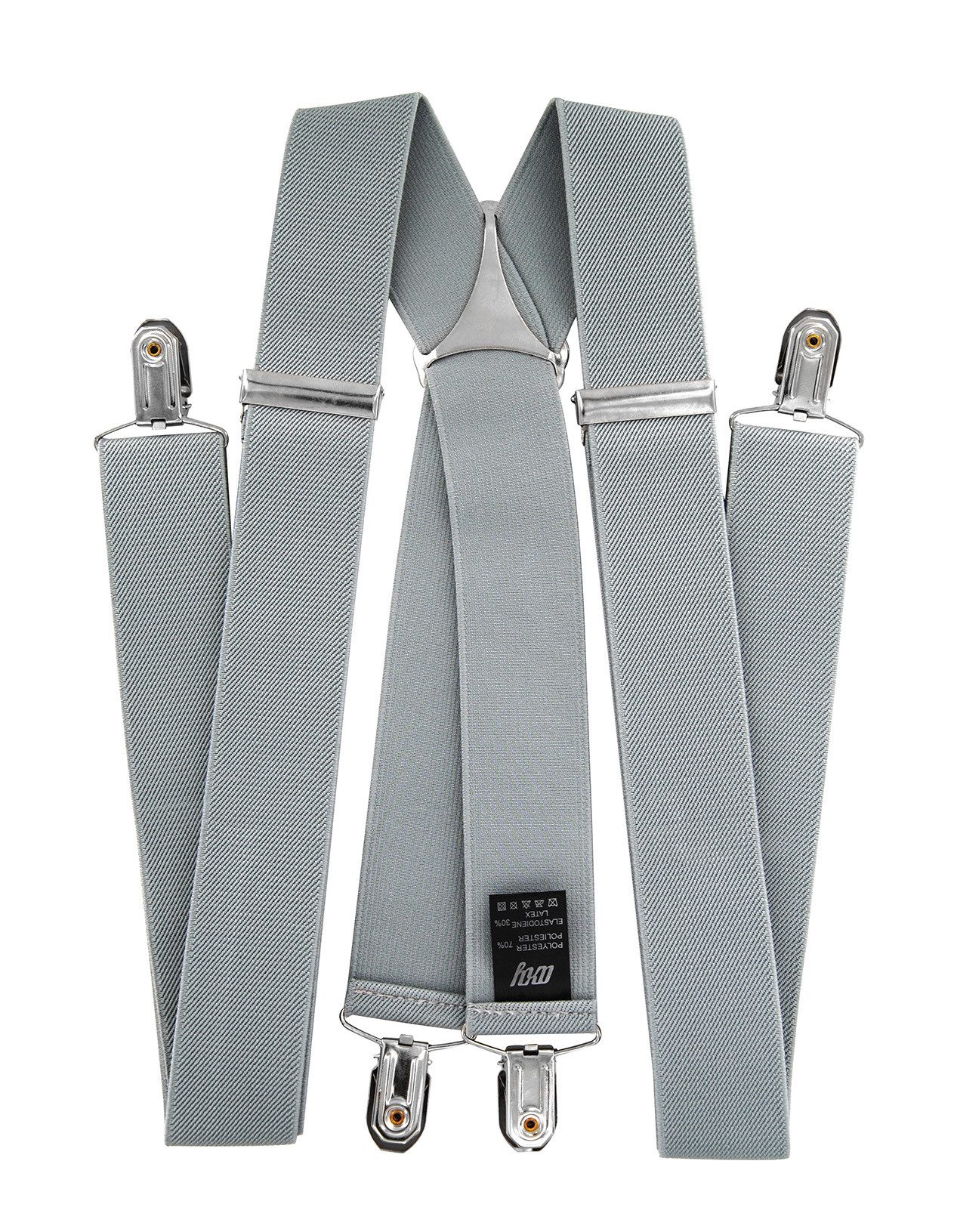 axy Hosenträger Herren Hosenträger 4 Stabile Clips X-Form 3,5cm Breit verstellbar und elastisch 120cm Lang – Bild 2 von 5