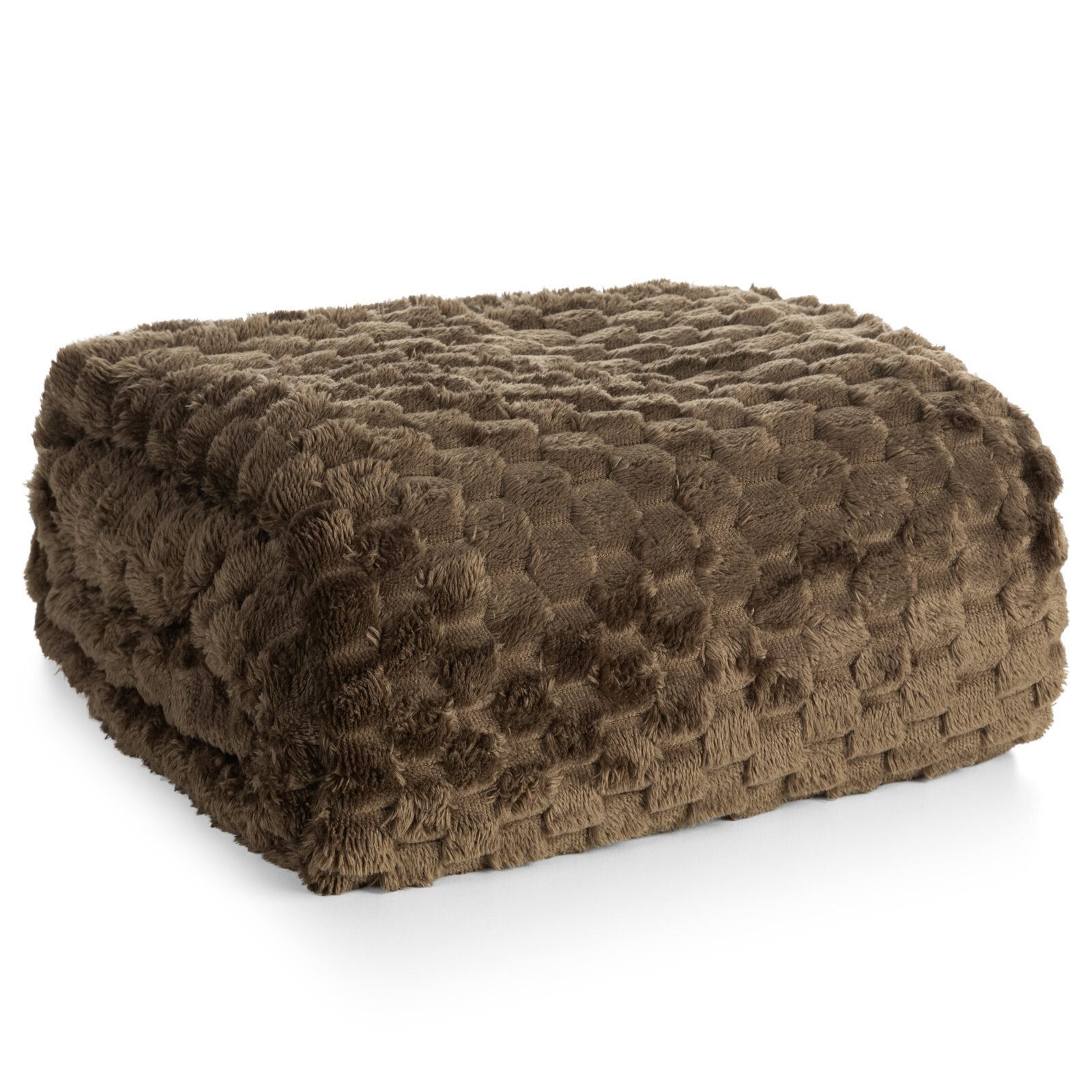 Wohndecke CINDY/6, Design91, Tolle Struktur, Waffelmuster, Weich, Karierte günstig online kaufen