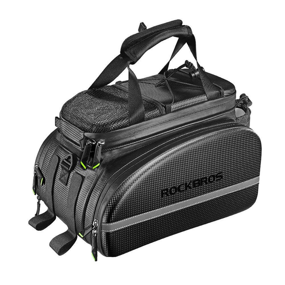 ROCKBROS Fahrradtasche Gepäckträgertasche Radreisetasche Umhängetasche (Spar-Set, 1-tlg., 35 l erweiterbar), 10-35 l erweiterbar, Regenhülle, reflektierend