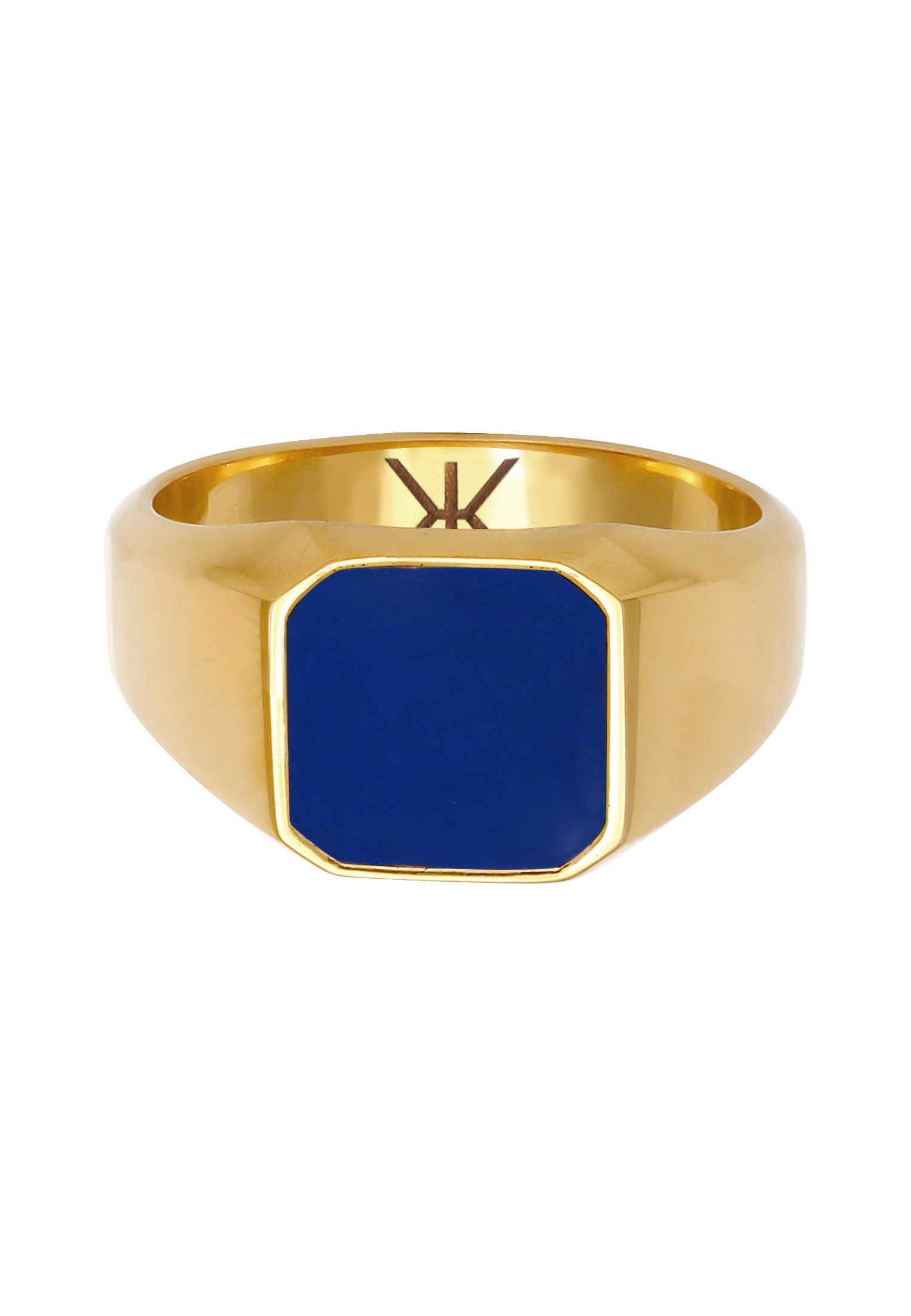 Kuzzoi Siegelring Herren Siegelring Emaille Blau Basic 925 Silber günstig online kaufen