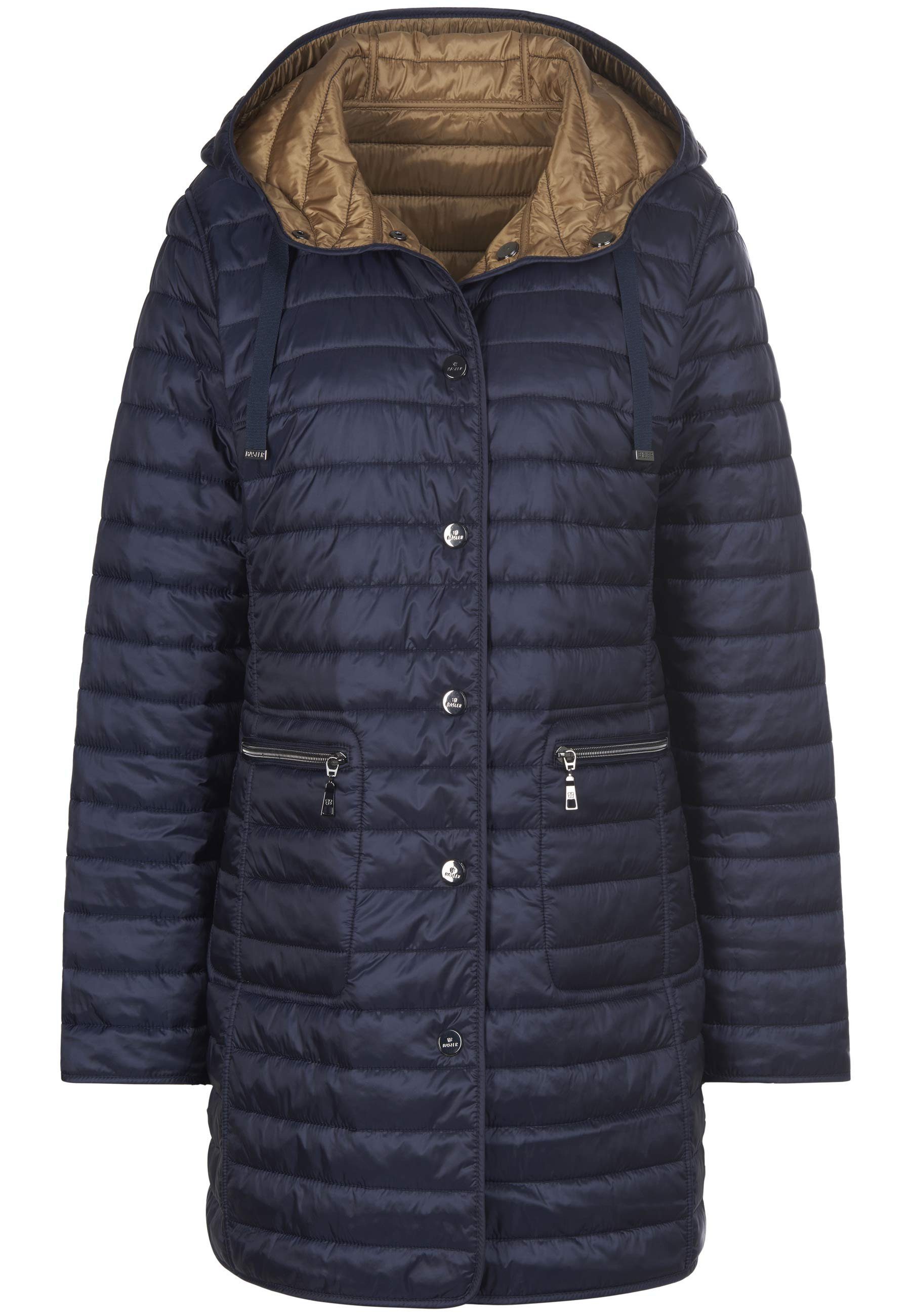 Kapuze Steppjacke mit Basler mitternachtsblau Jacket